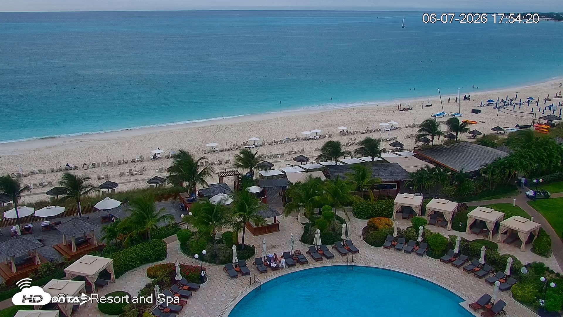 Snapshot of Turks and Caicos Seven Stars Resort Live Webcam taken Jun 7, 2026, 5:55pm EDT
