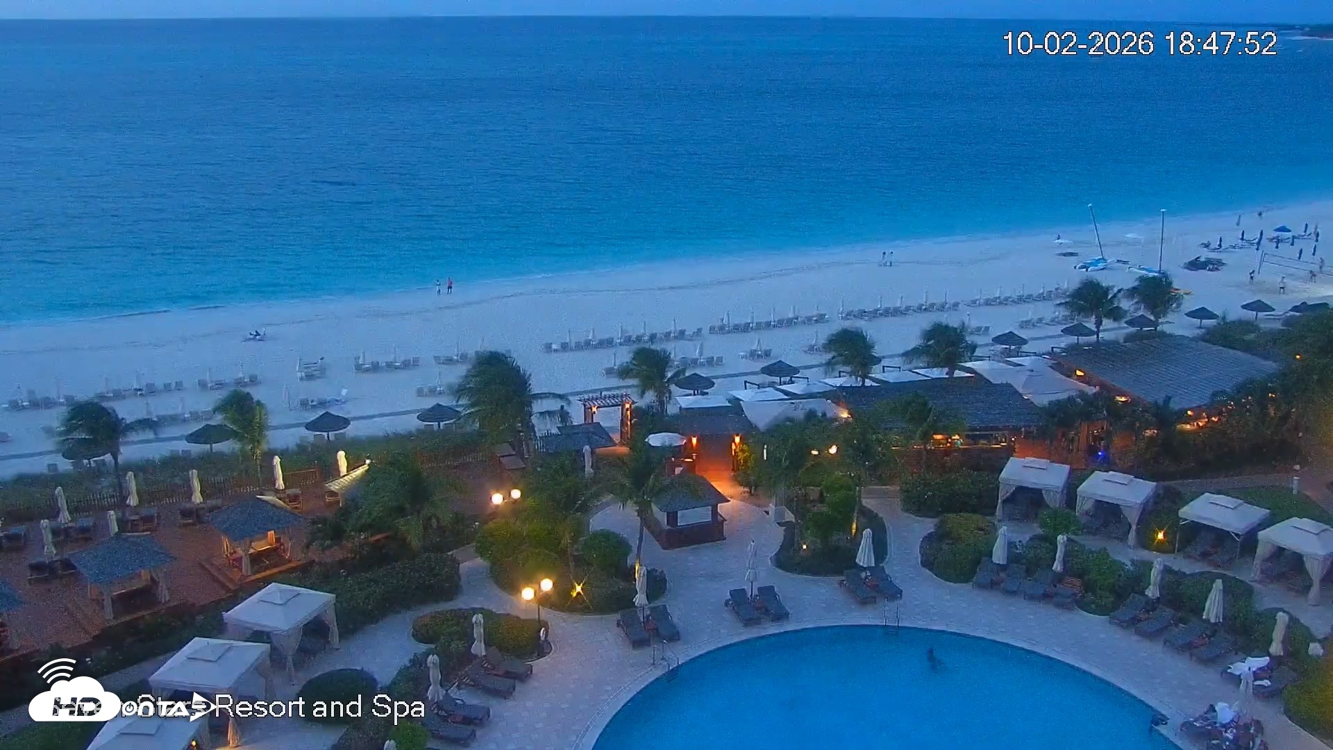 Snapshot of Turks and Caicos Seven Stars Resort Live Webcam taken Oct 2, 2026, 6:50pm EDT