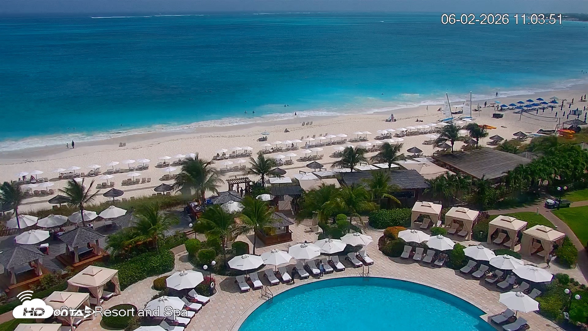 Snapshot of Turks and Caicos Seven Stars Resort Live Webcam taken Jun 2, 2026, 11:04am EDT