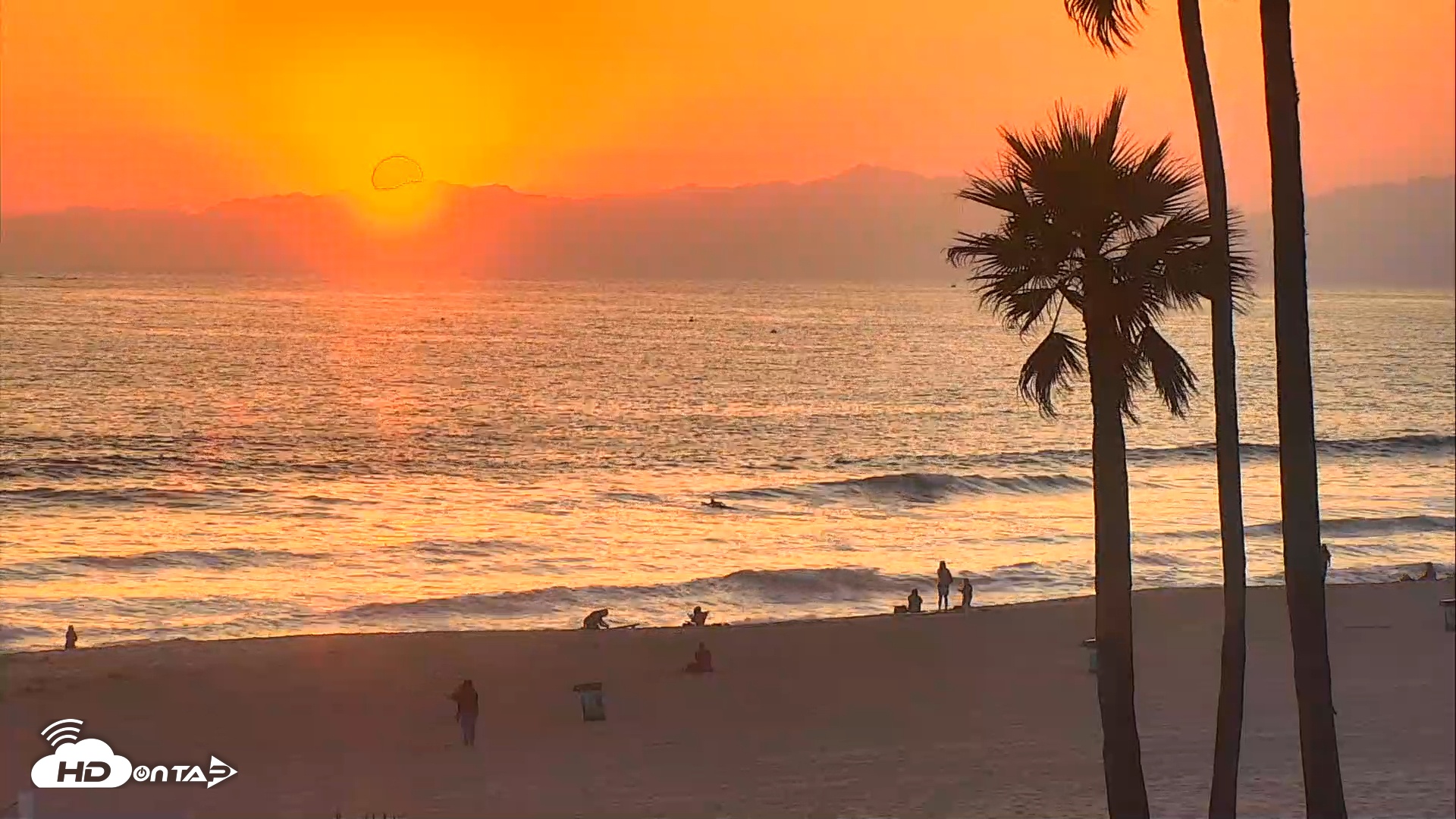 Snapshot of El Porto Beach Roving Live Cam taken May 29, 2025, 7:52pm PDT