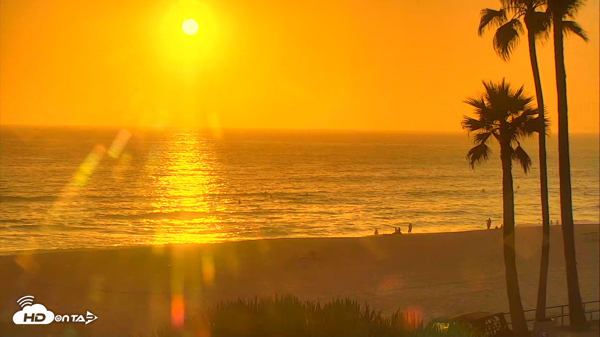 Snapshot of El Porto Beach Roving Live Cam taken May 21, 2025, 7:32pm PDT