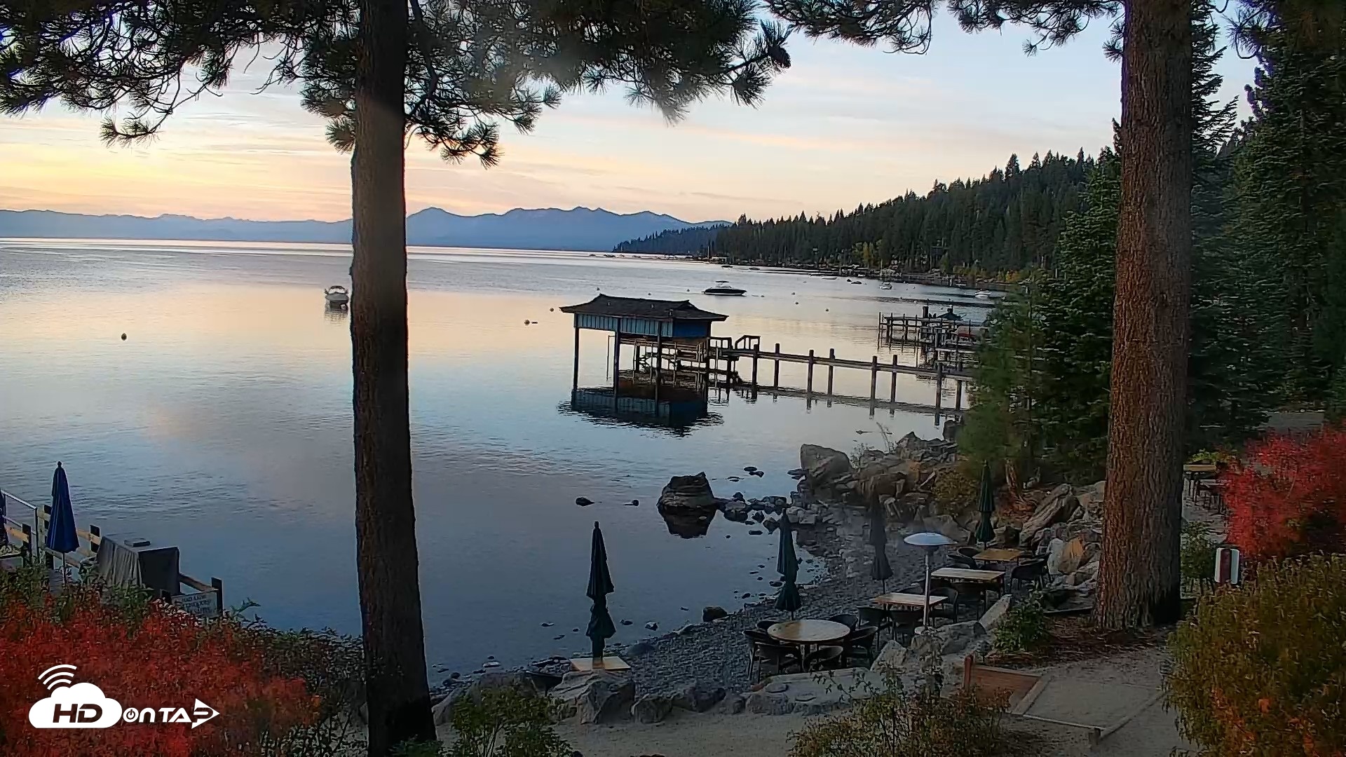 Snapshot of Garwoods Grill and Pier Live Cam taken Oct 2, 2026, 6:59am PDT