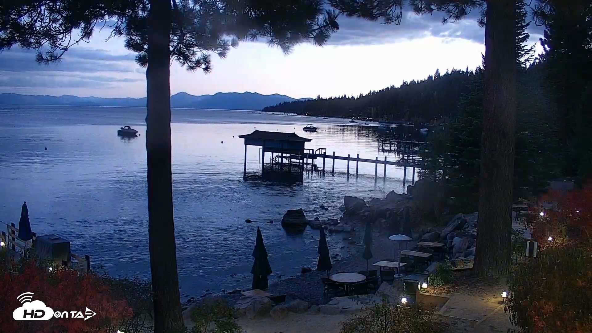 Snapshot of Garwoods Grill and Pier Live Cam taken Oct 5, 2026, 6:53pm PDT