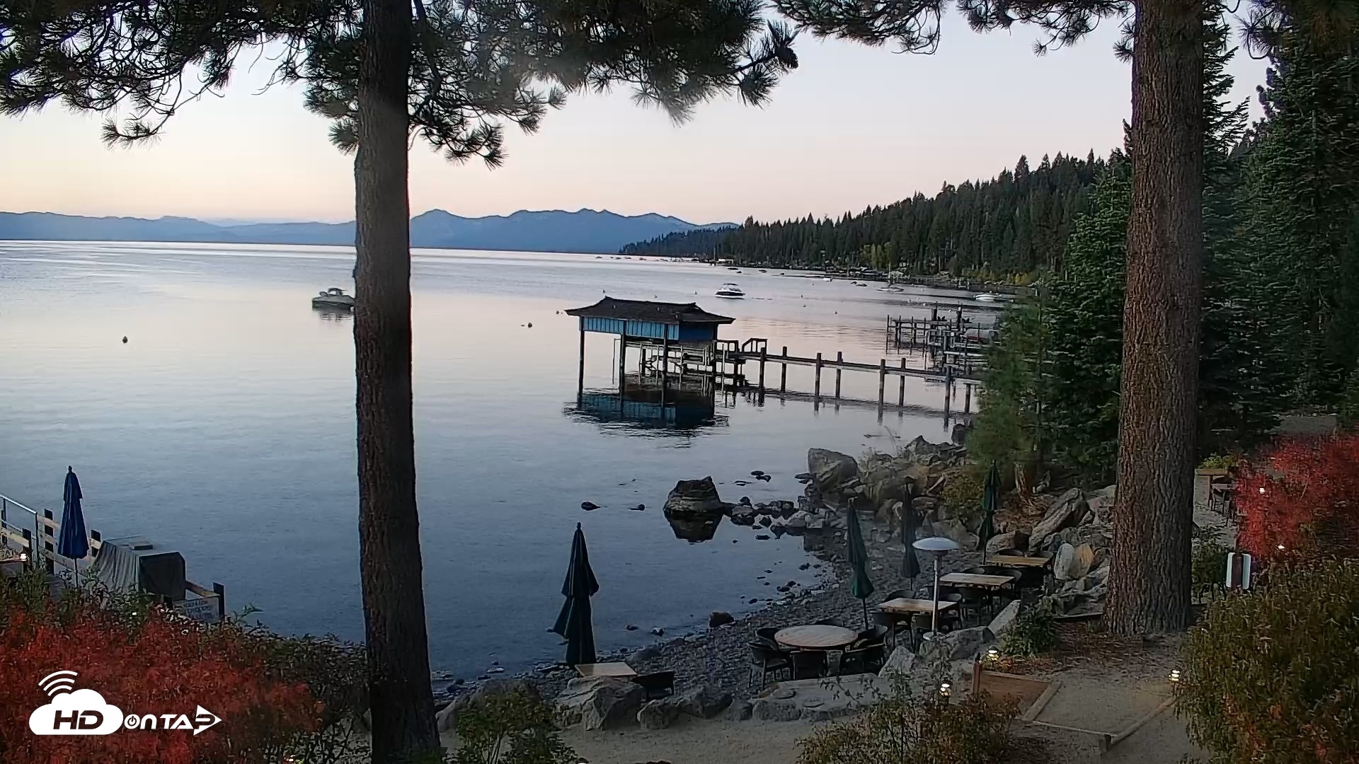 Snapshot of Garwoods Grill and Pier Live Cam taken Oct 1, 2026, 6:49am PDT