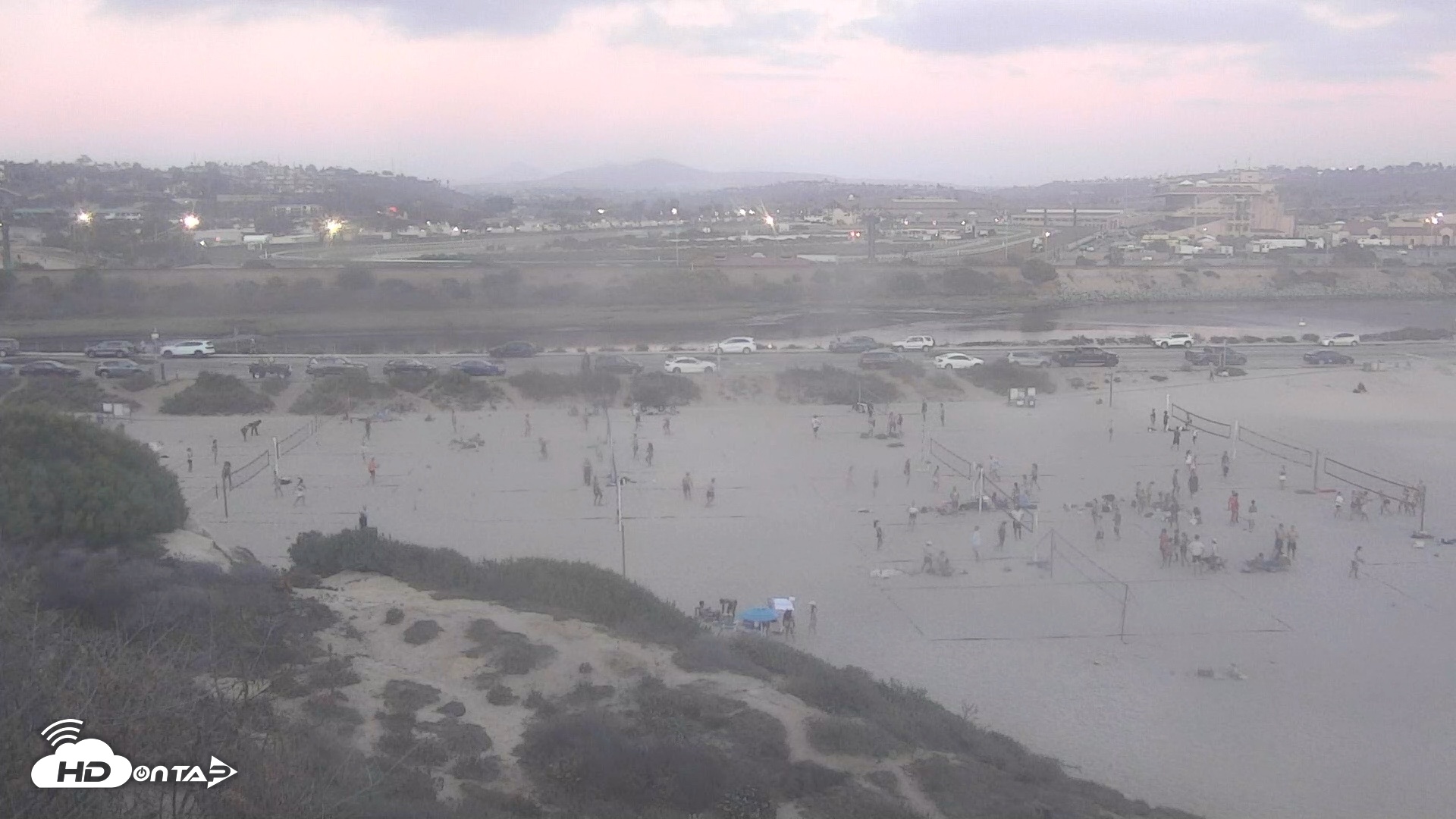 Snapshot of Del Mar's Dog Beach - River Mouth Live Webcam taken Sep 2, 2026, 7:16pm PDT