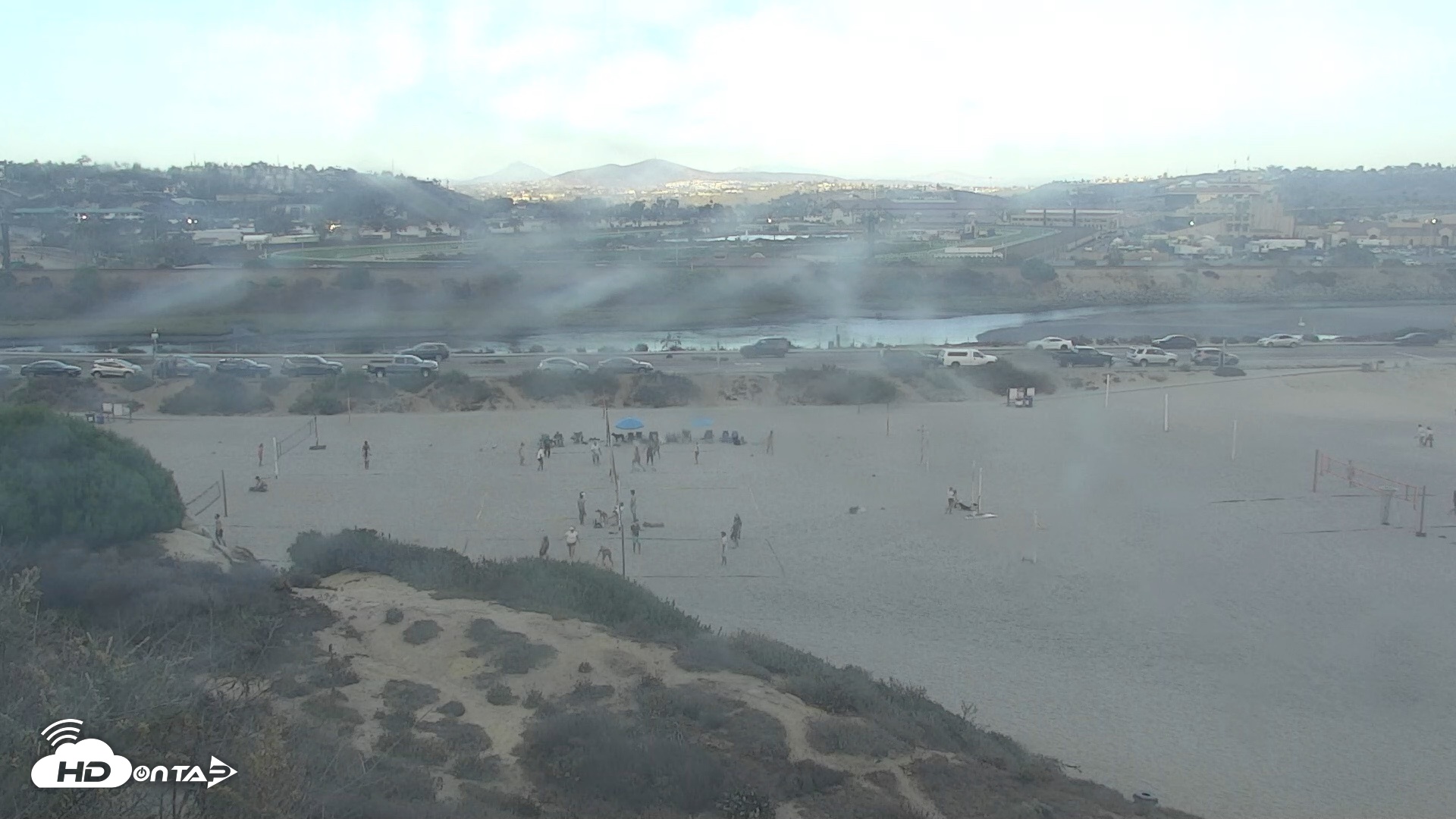 Snapshot of Del Mar's Dog Beach - River Mouth Live Webcam taken Aug 14, 2026, 6:50pm PDT