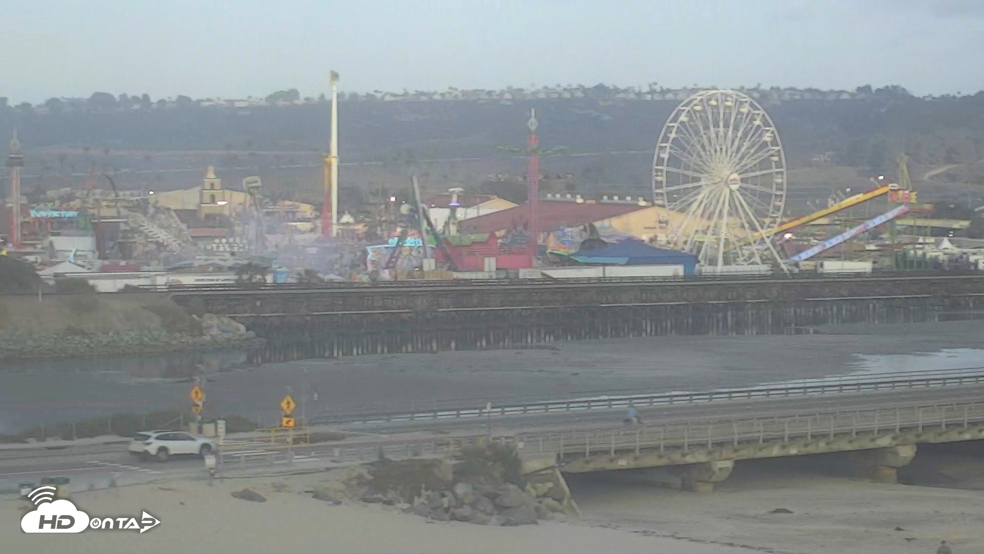 Snapshot of Del Mar's Dog Beach - River Mouth Live Webcam taken Jun 28, 2025, 7:20pm PDT