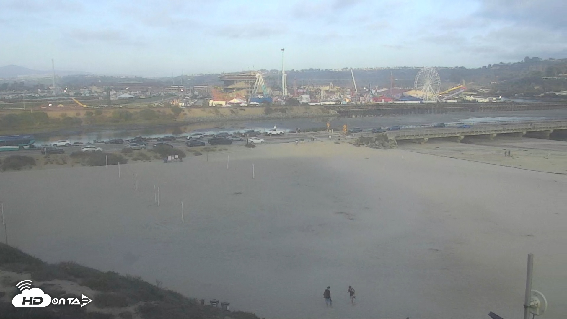 Snapshot of Del Mar's Dog Beach - River Mouth Live Webcam taken Jun 28, 2025, 7:19pm PDT