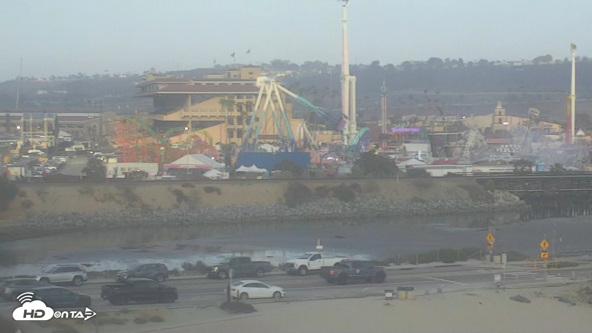 Snapshot of Del Mar's Dog Beach - River Mouth Live Webcam taken Jun 28, 2025, 7:20pm PDT