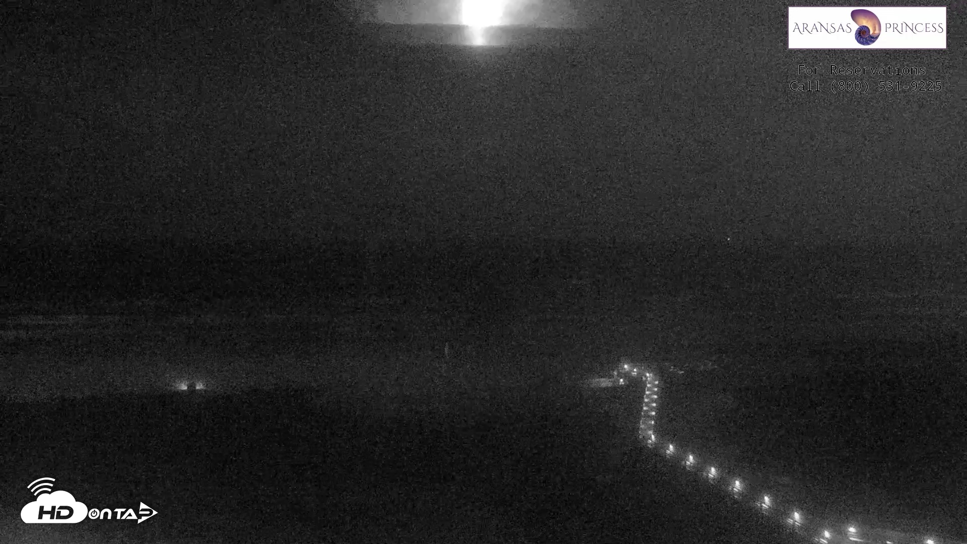 Snapshot of Aransas Princess - Port Aransas Beach Live Webcam taken Apr 30, 2026, 12:30am CDT