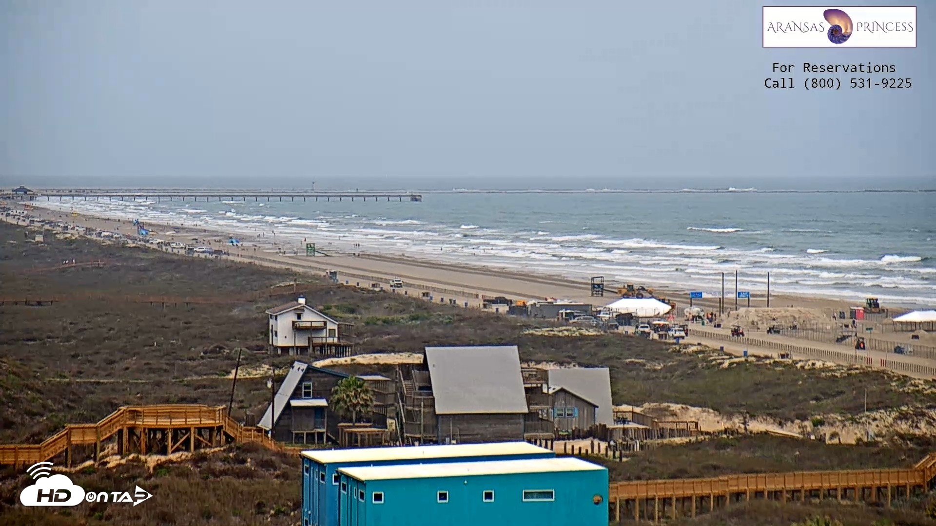 Snapshot of Aransas Princess - Port Aransas Beach Live Webcam taken Apr 10, 2026, 2:23pm CDT