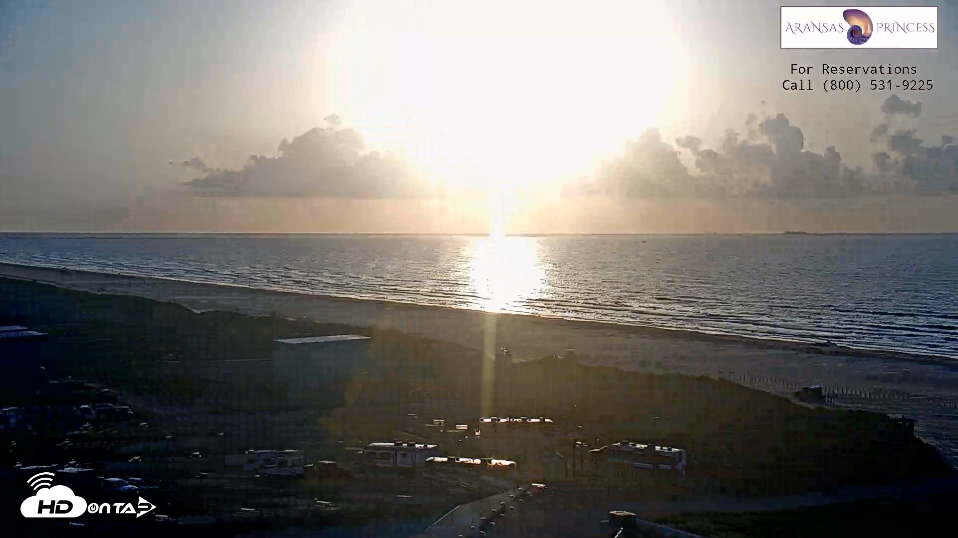 Snapshot of Aransas Princess - Port Aransas Beach Live Webcam taken Jul 2, 2026, 7:09am CDT
