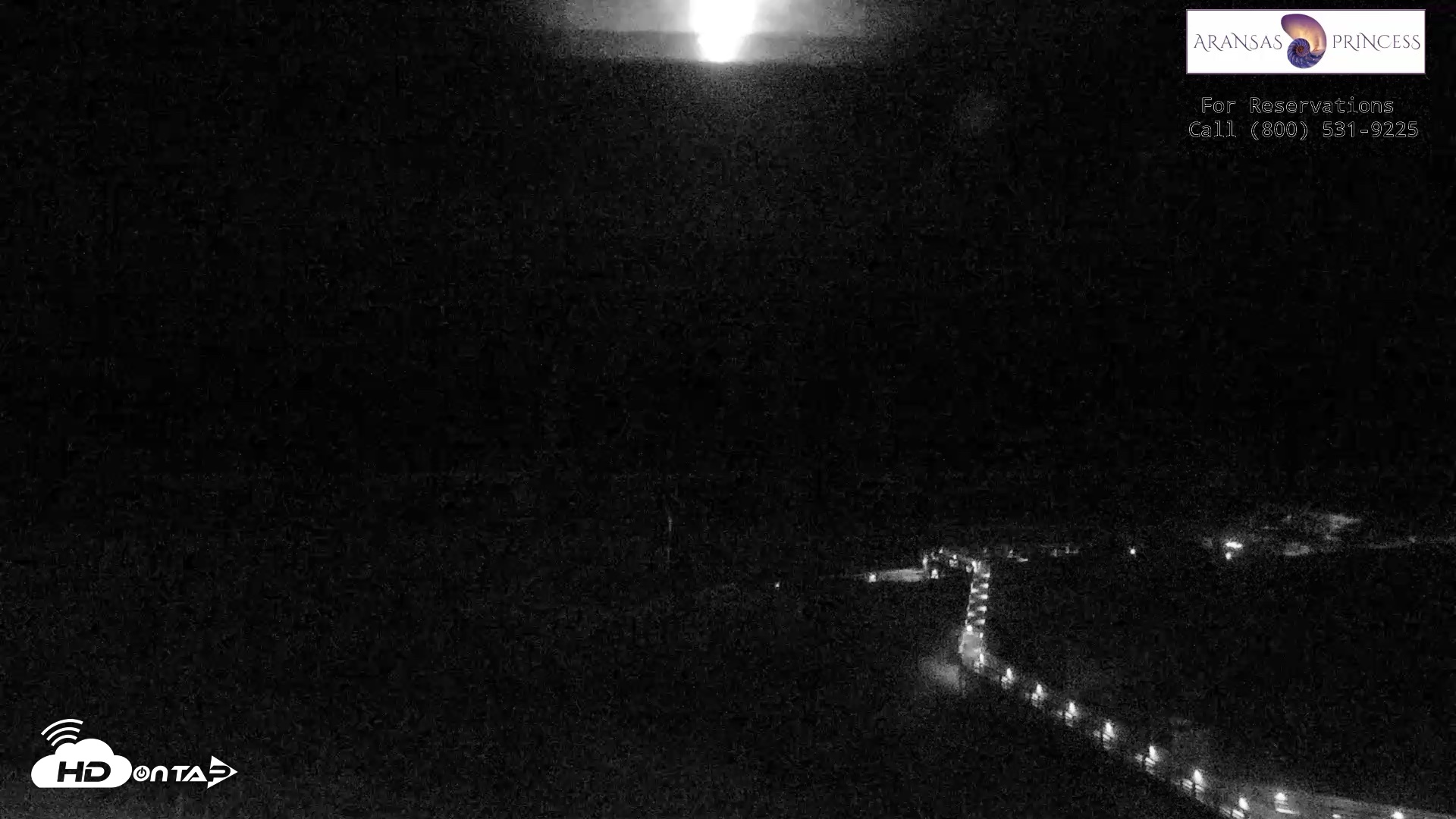 Snapshot of Aransas Princess - Port Aransas Beach Live Webcam taken Jun 7, 2026, 12:38am CDT