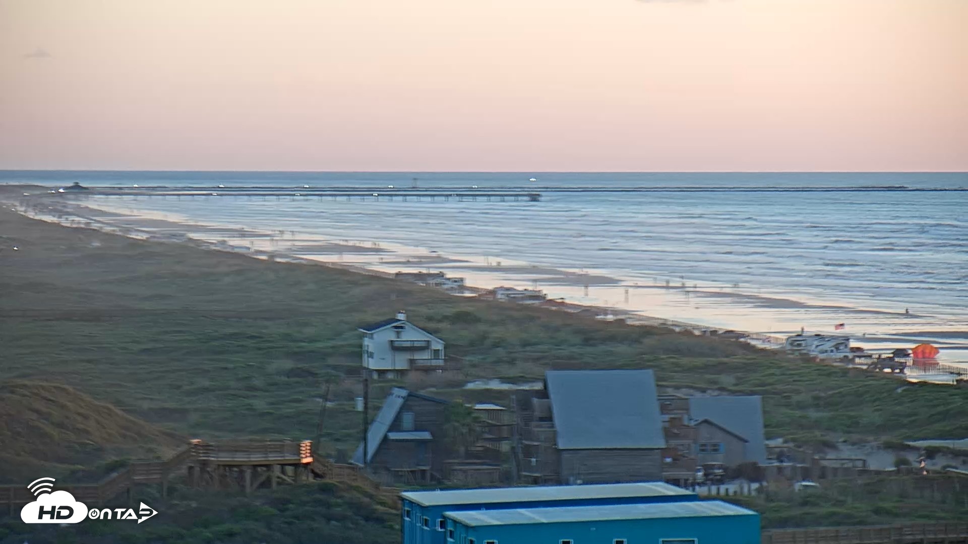 Snapshot of Aransas Princess - Port Aransas Beach Live Webcam taken Oct 10, 2026, 7:34am CDT
