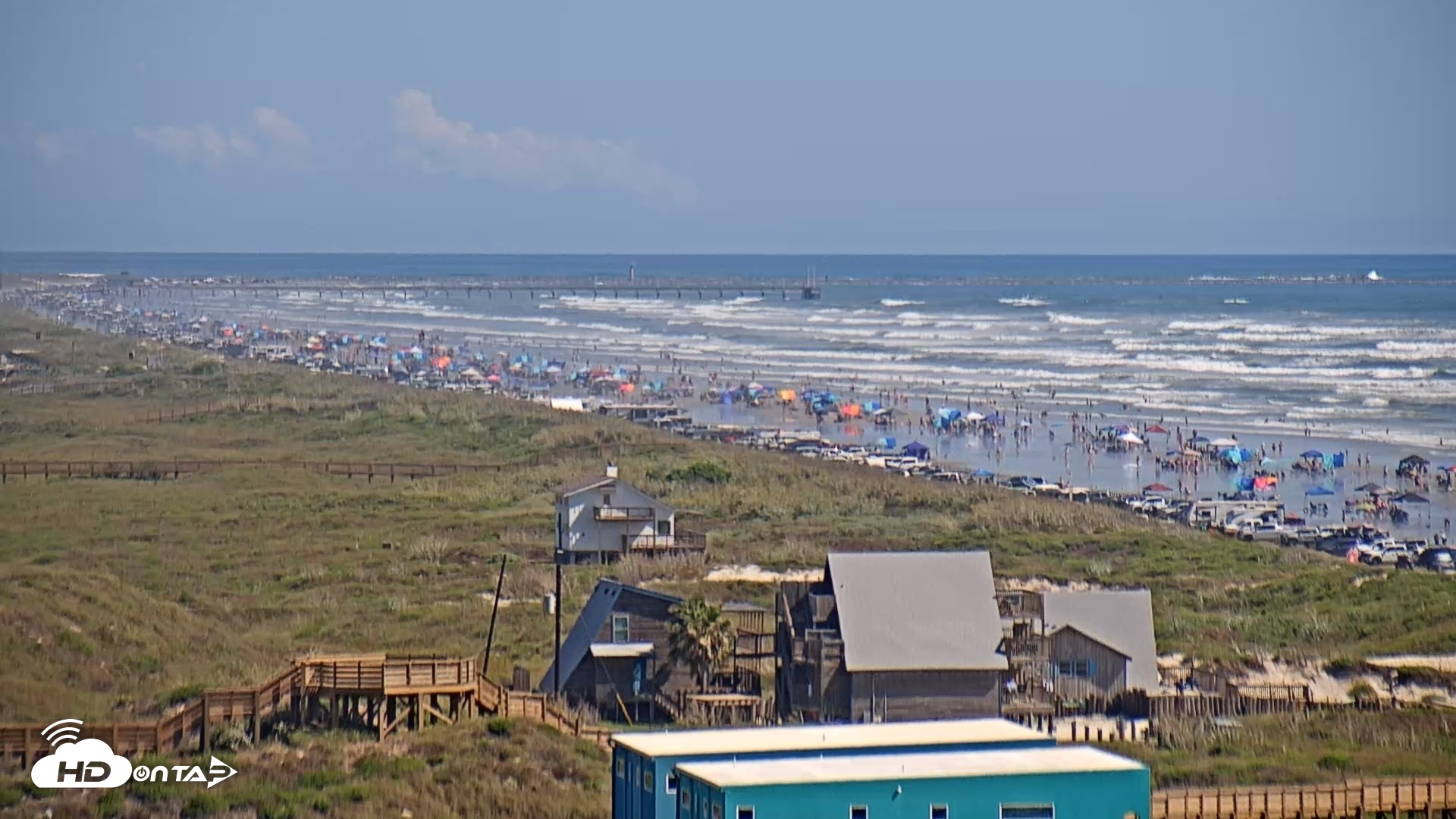 Snapshot of Aransas Princess - Port Aransas Beach Live Webcam taken Oct 10, 2026, 11:58am CDT
