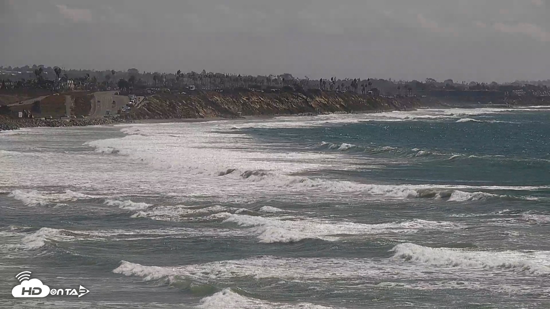 Snapshot of Terramar Point Surf Live Webcam taken Oct 12, 2026, 1:11pm PDT