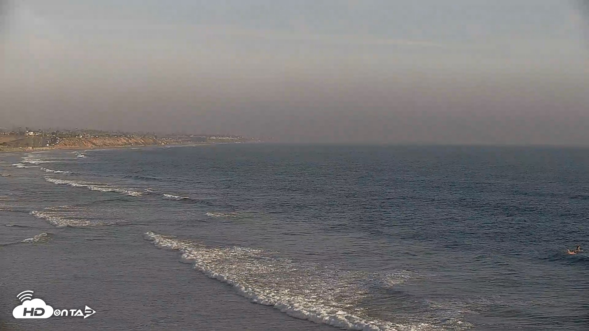 Snapshot of Terramar Point Surf Live Webcam taken May 19, 2026, 6:53pm PDT