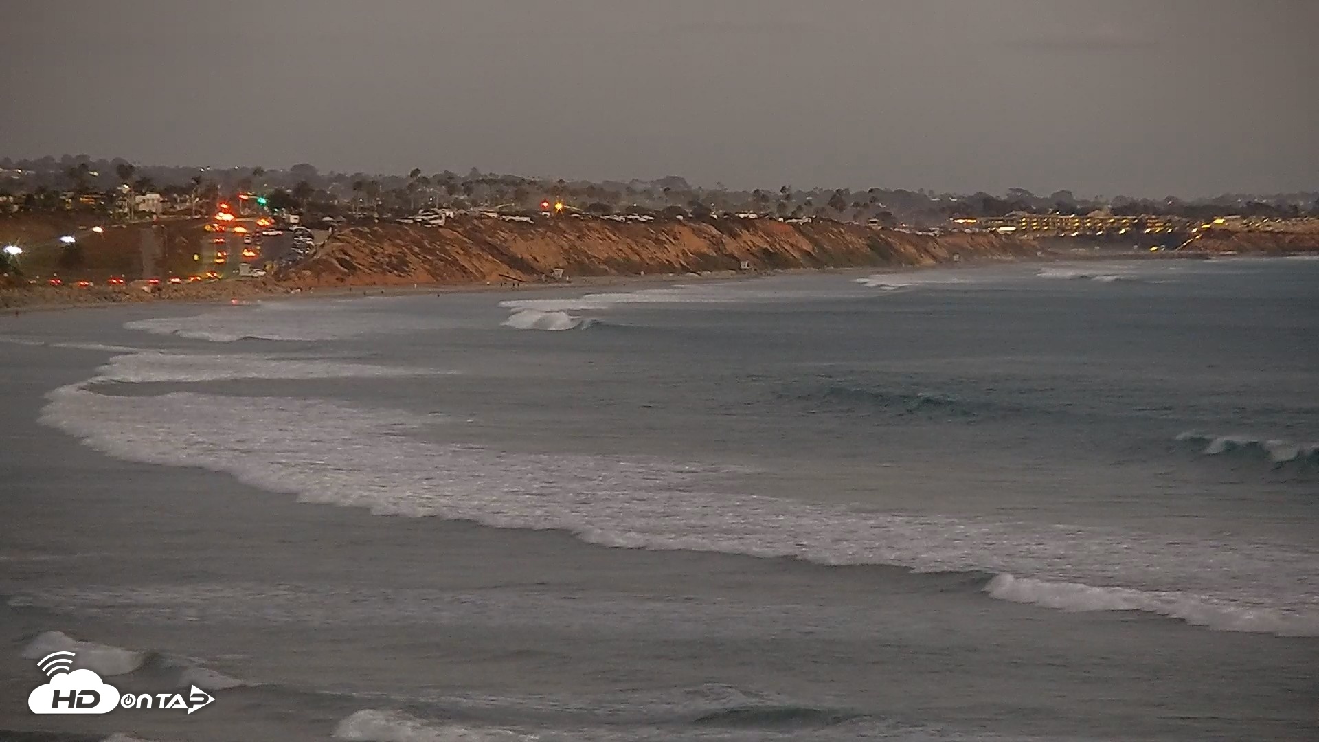 Snapshot of Terramar Point Surf Live Webcam taken Aug 14, 2026, 7:59pm PDT