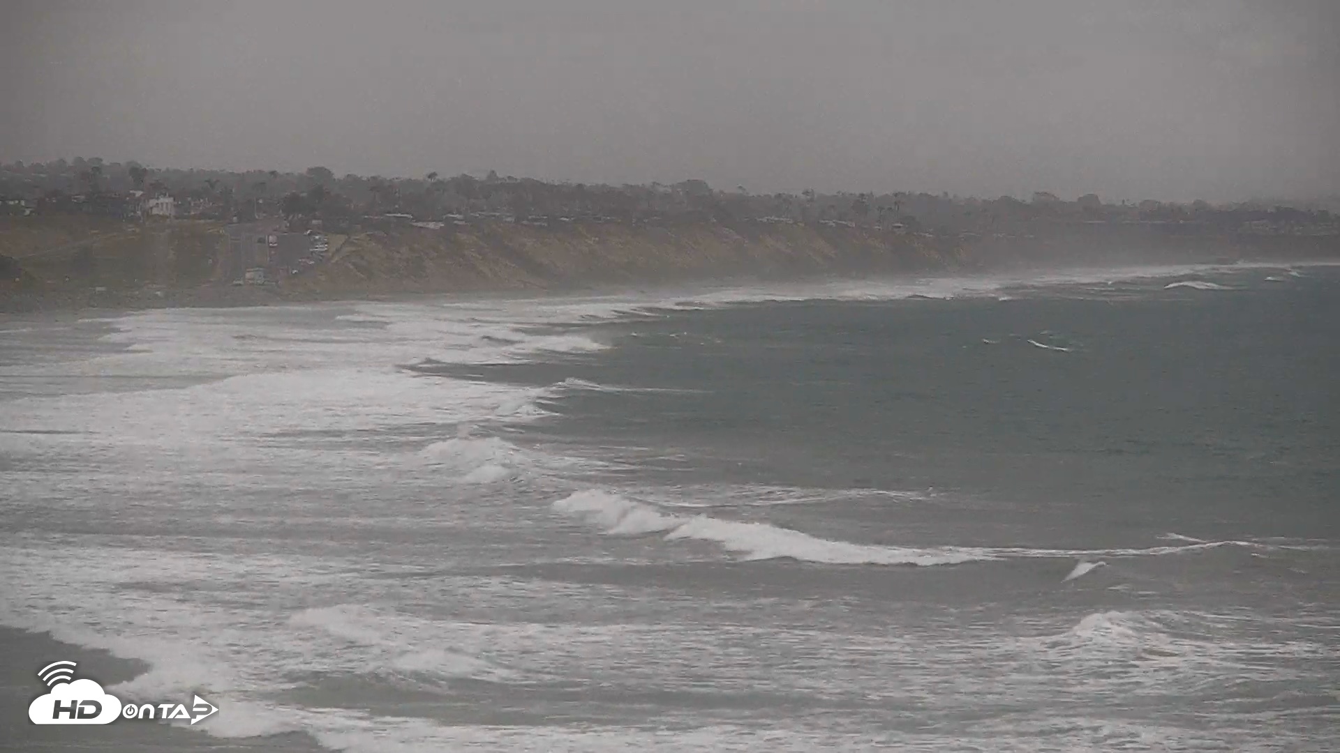 Snapshot of Terramar Point Surf Live Webcam taken May 27, 2026, 9:08am PDT