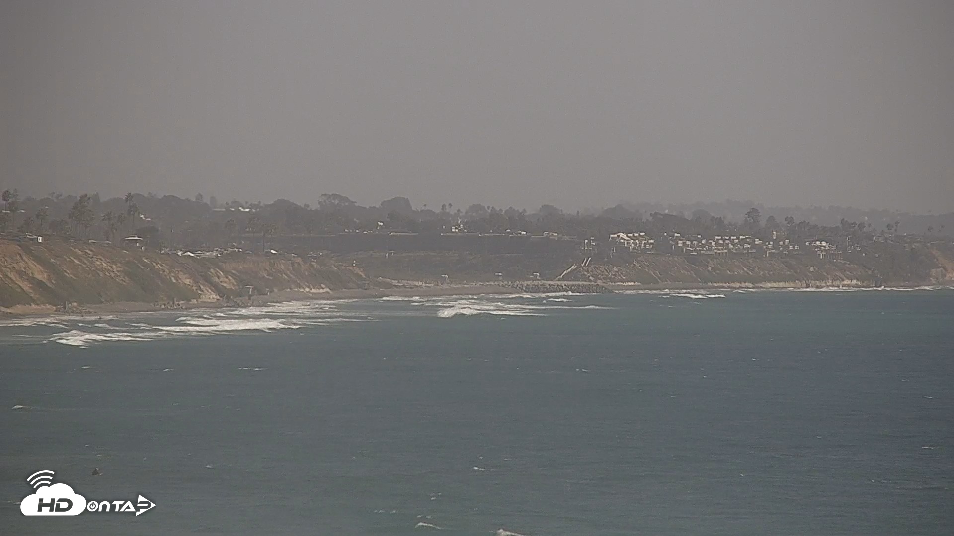 Snapshot of Terramar Point Surf Live Webcam taken Sep 15, 2026, 3:43pm PDT