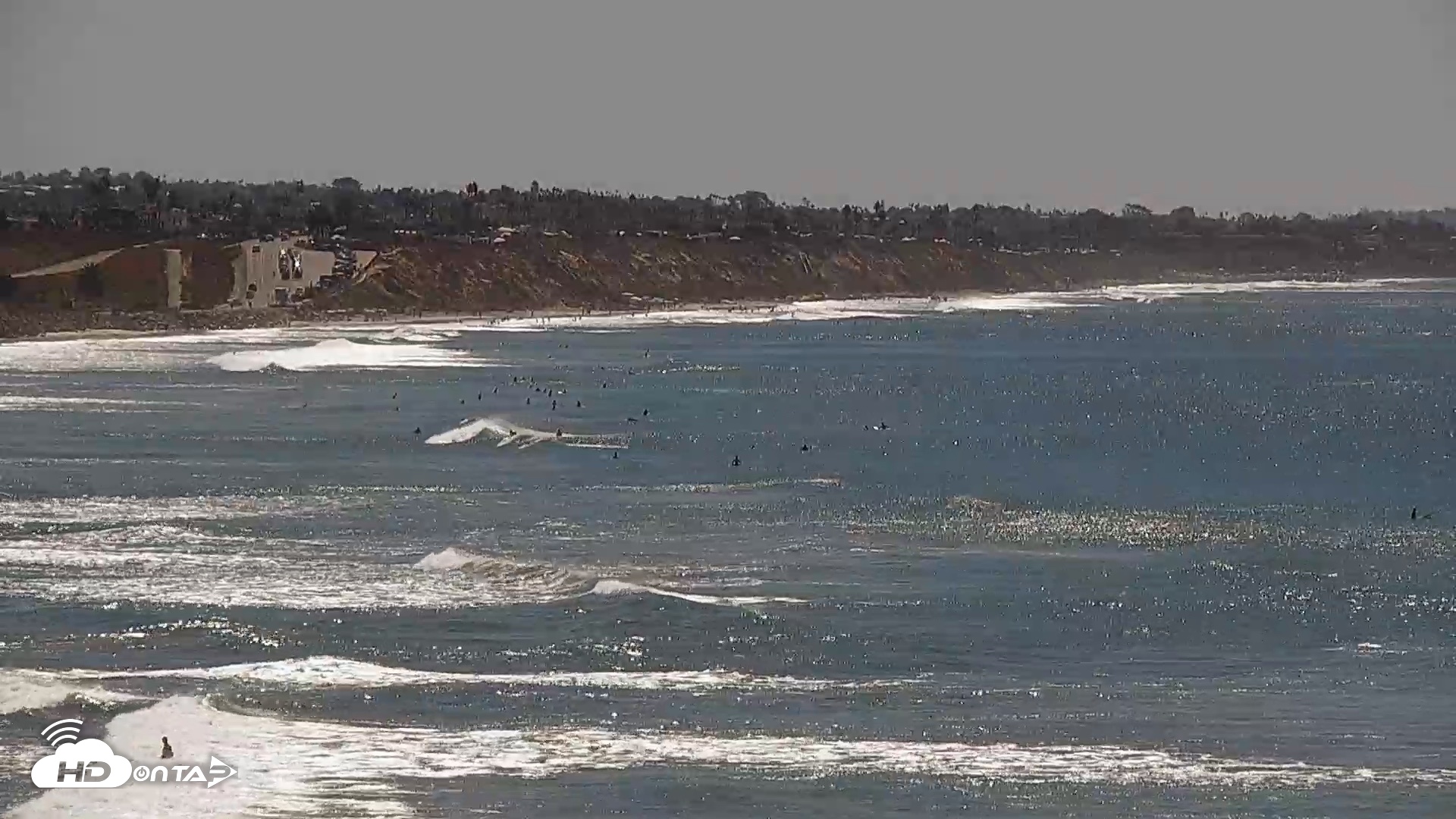 Snapshot of Terramar Point Surf Live Webcam taken Oct 3, 2026, 11:37am PDT