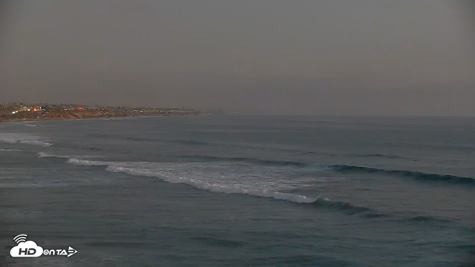 Snapshot of Terramar Point Surf Live Webcam taken Aug 25, 2026, 7:47pm PDT