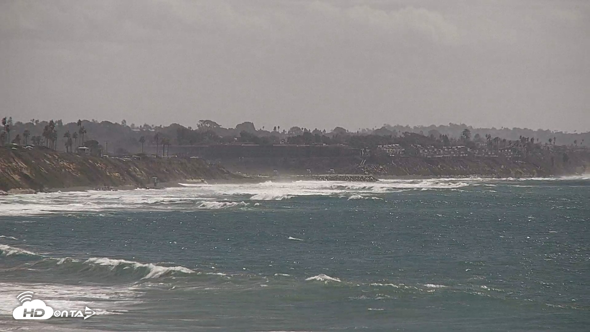 Snapshot of Terramar Point Surf Live Webcam taken Oct 12, 2026, 1:10pm PDT