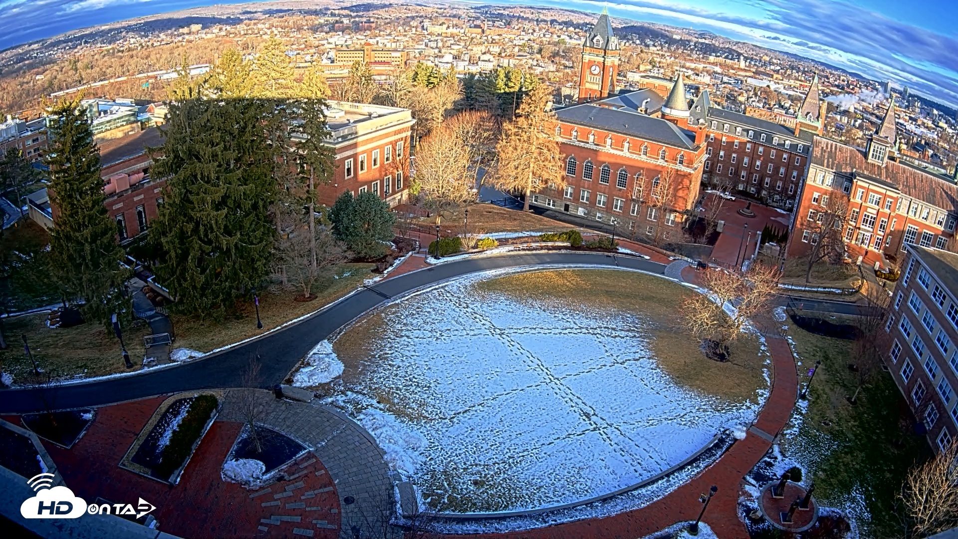 Snapshot of Holy Cross Hogan Courtyard taken Feb 4, 2025, 8:02am EST