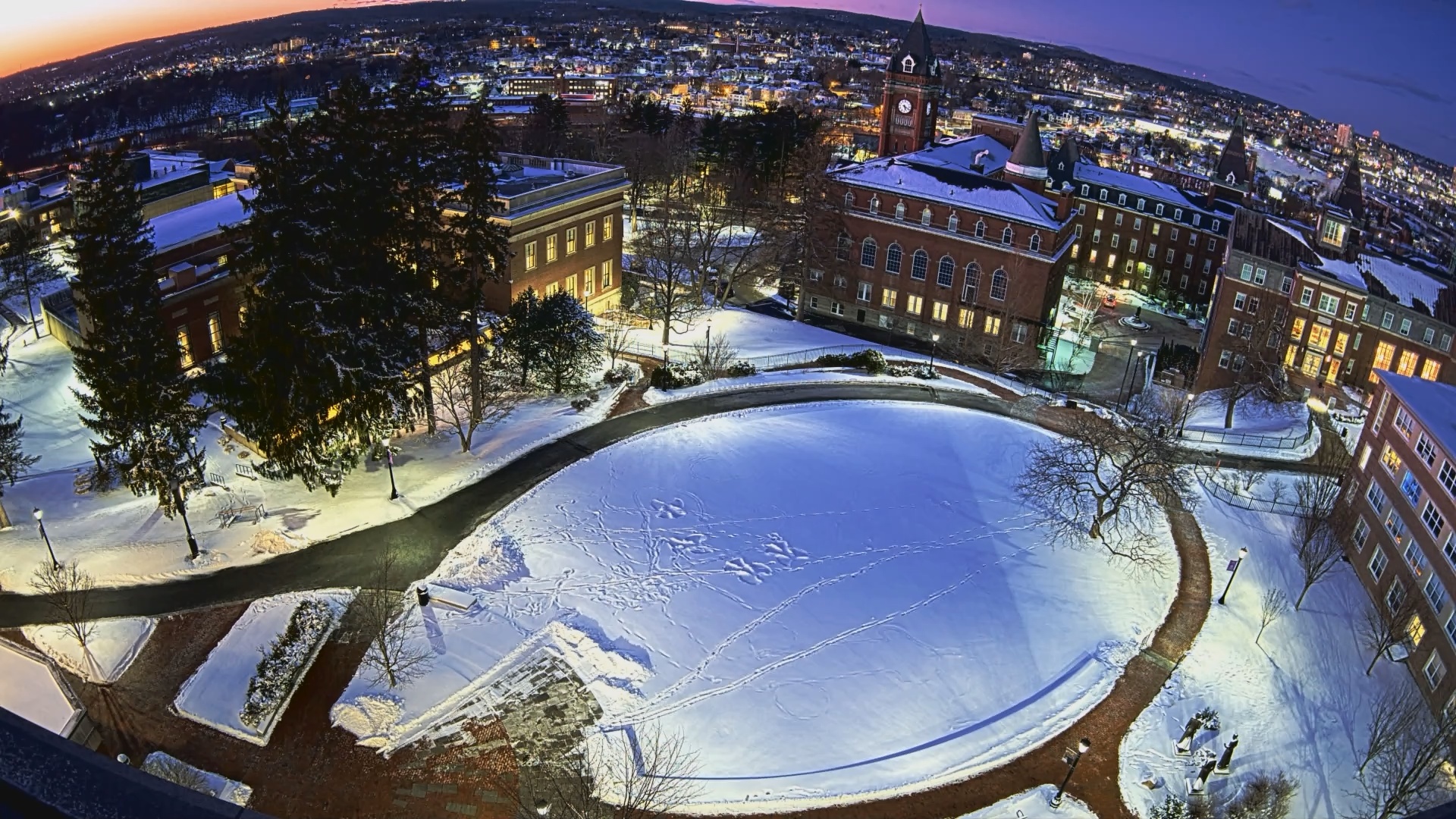 Snapshot of Holy Cross Hogan Courtyard Live Webcam taken Jan 20, 2025, 5:19pm EST