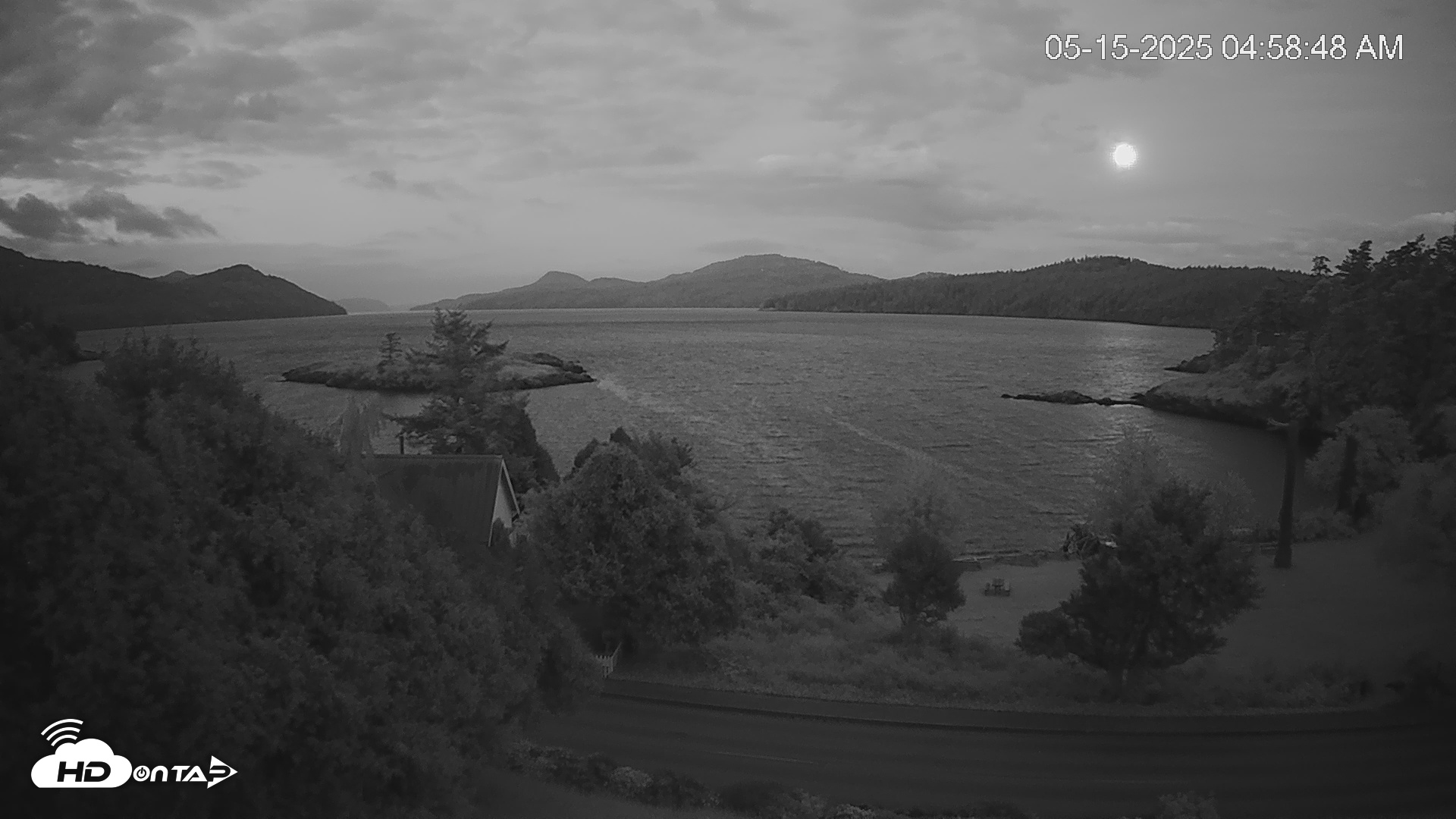 Snapshot of The Landmark On Orcas Island Live Webcam taken May 15, 2025, 4:59am PDT