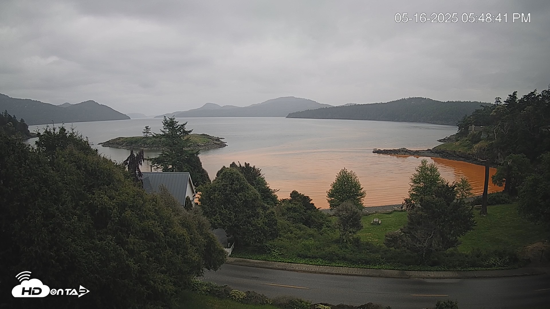Snapshot of The Landmark On Orcas Island Live Webcam taken May 16, 2025, 5:49pm PDT