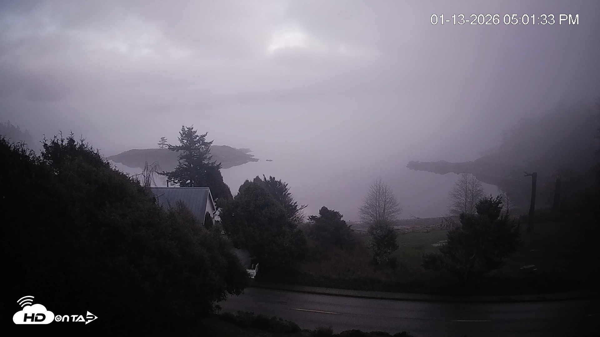 Snapshot of The Landmark On Orcas Island Live Webcam taken Jan 13, 2026, 5:02pm PST