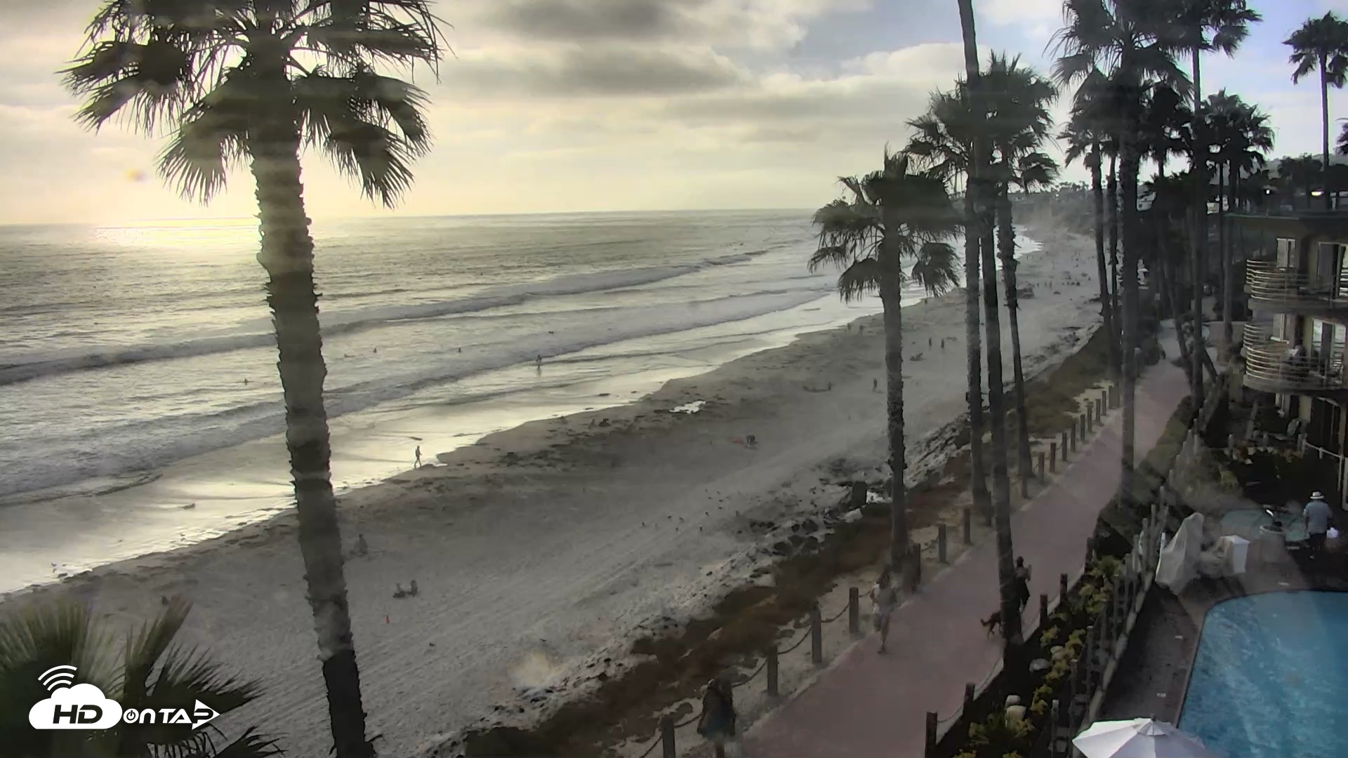 Snapshot of Pacific Beach Live Surf Webcam taken Jun 9, 2026, 6:24pm PDT