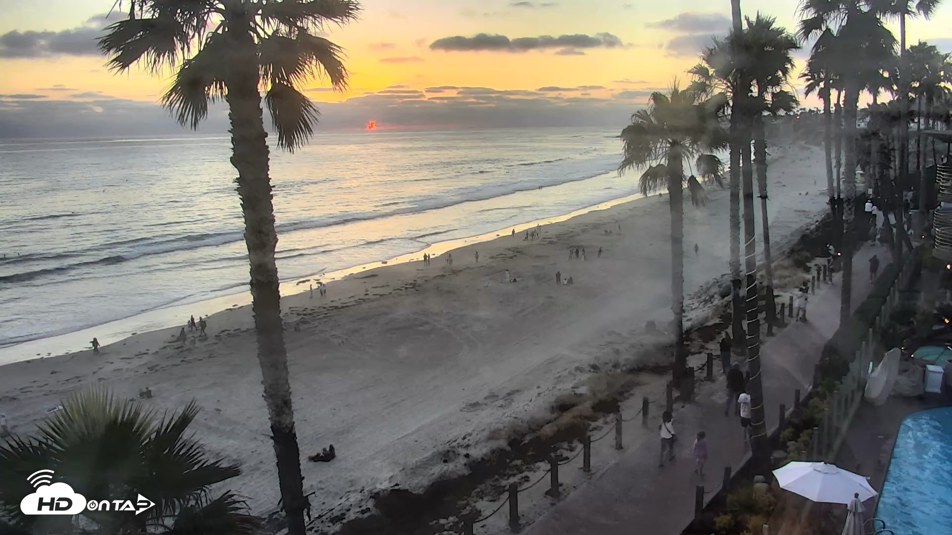 Snapshot of Pacific Beach Live Surf Webcam taken Jun 22, 2026, 7:58pm PDT
