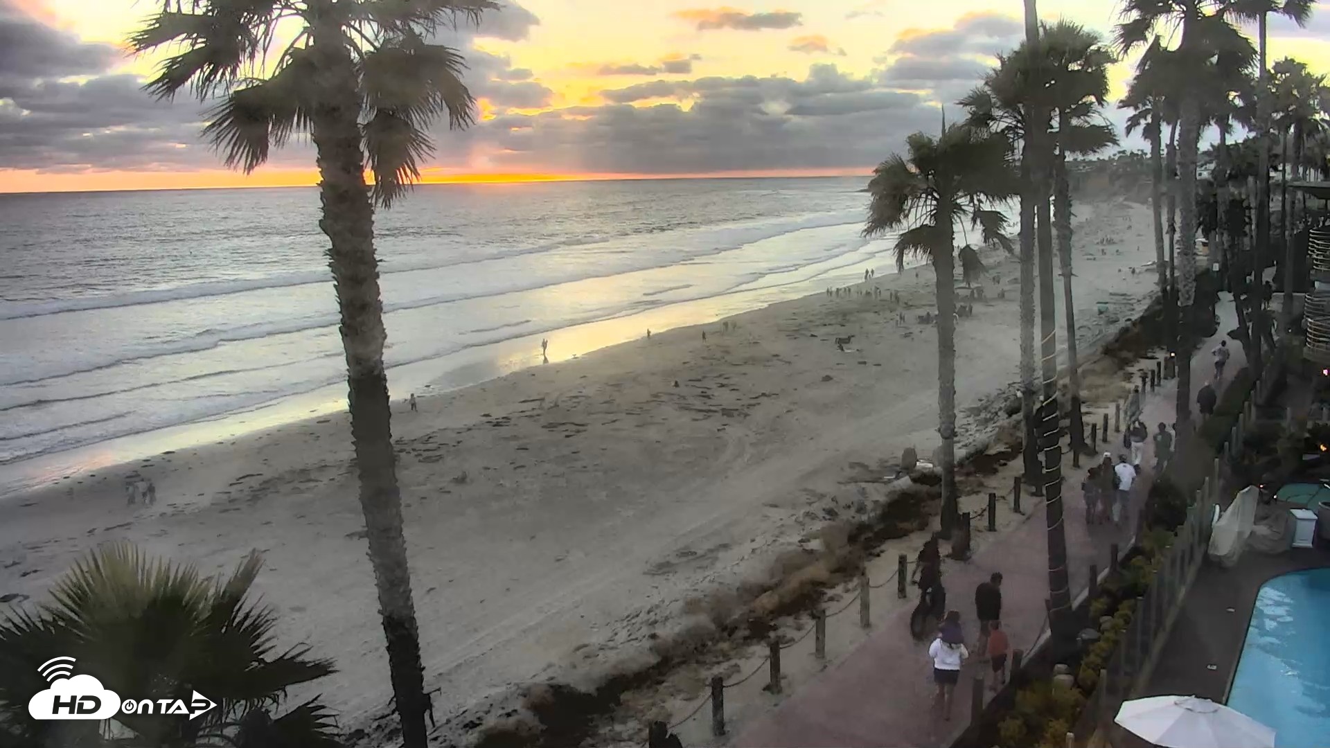 Snapshot of Pacific Beach Live Surf Webcam taken Jun 20, 2026, 7:53pm PDT