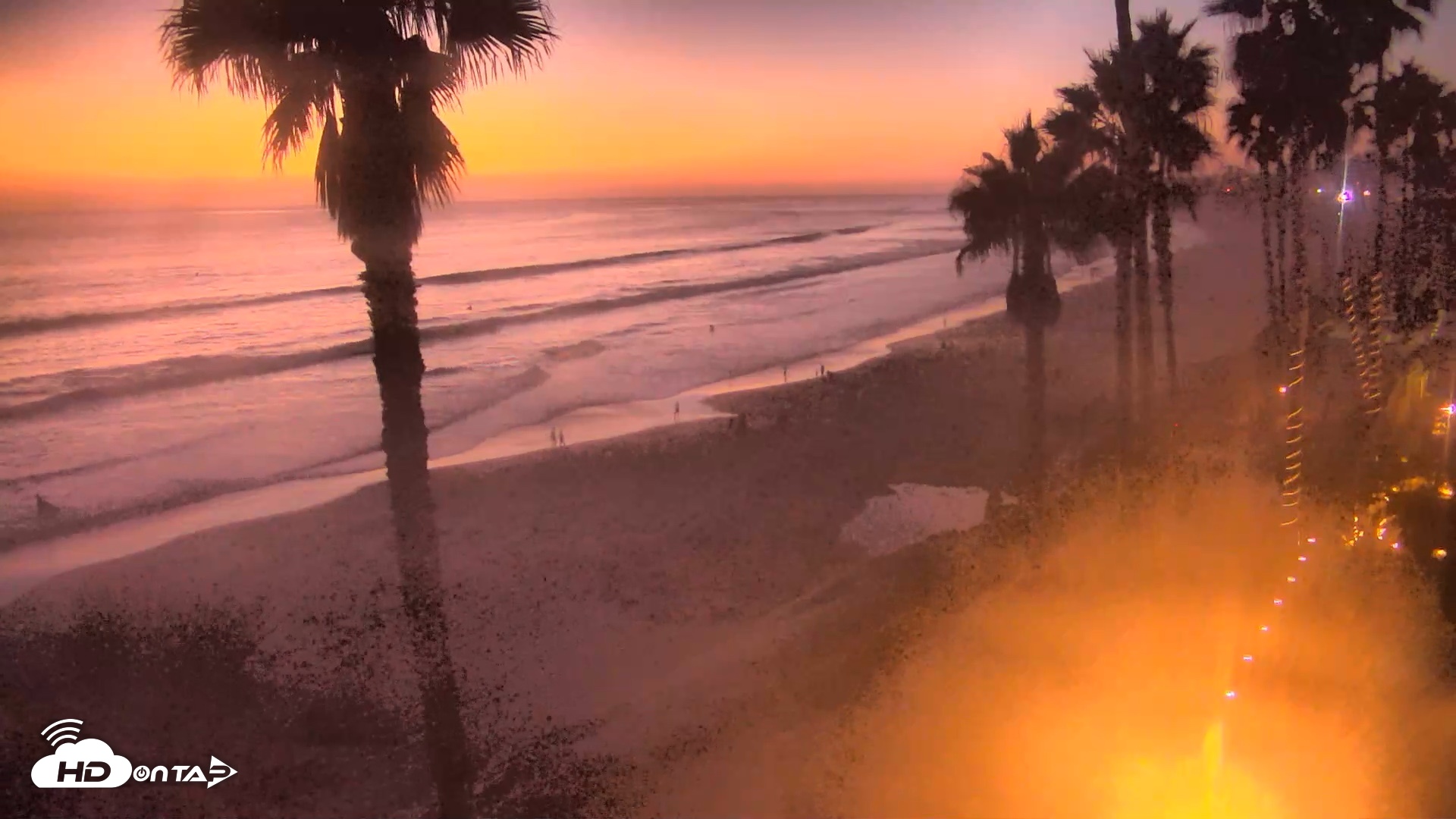 Snapshot of Pacific Beach Live Surf Webcam taken Sep 10, 2026, 7:30pm PDT