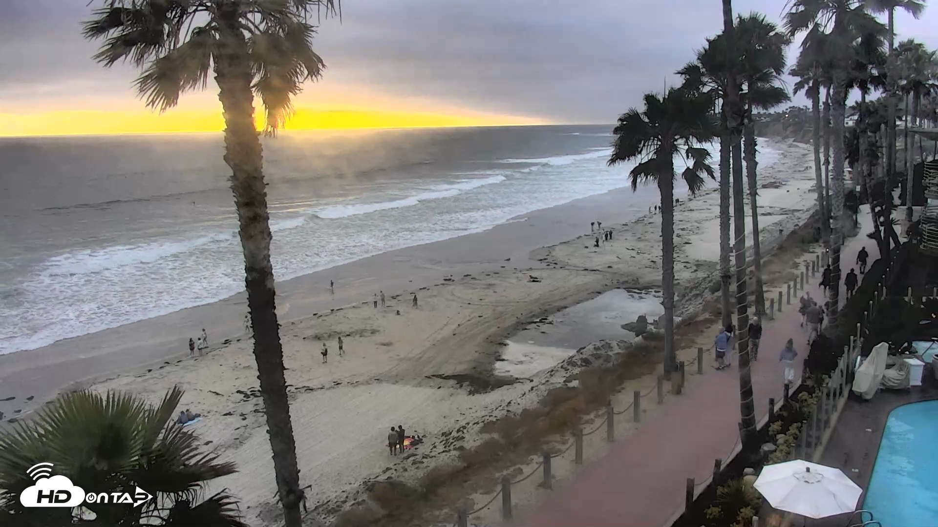 Snapshot of Pacific Beach Live Surf Webcam taken Jun 15, 2026, 7:27pm PDT