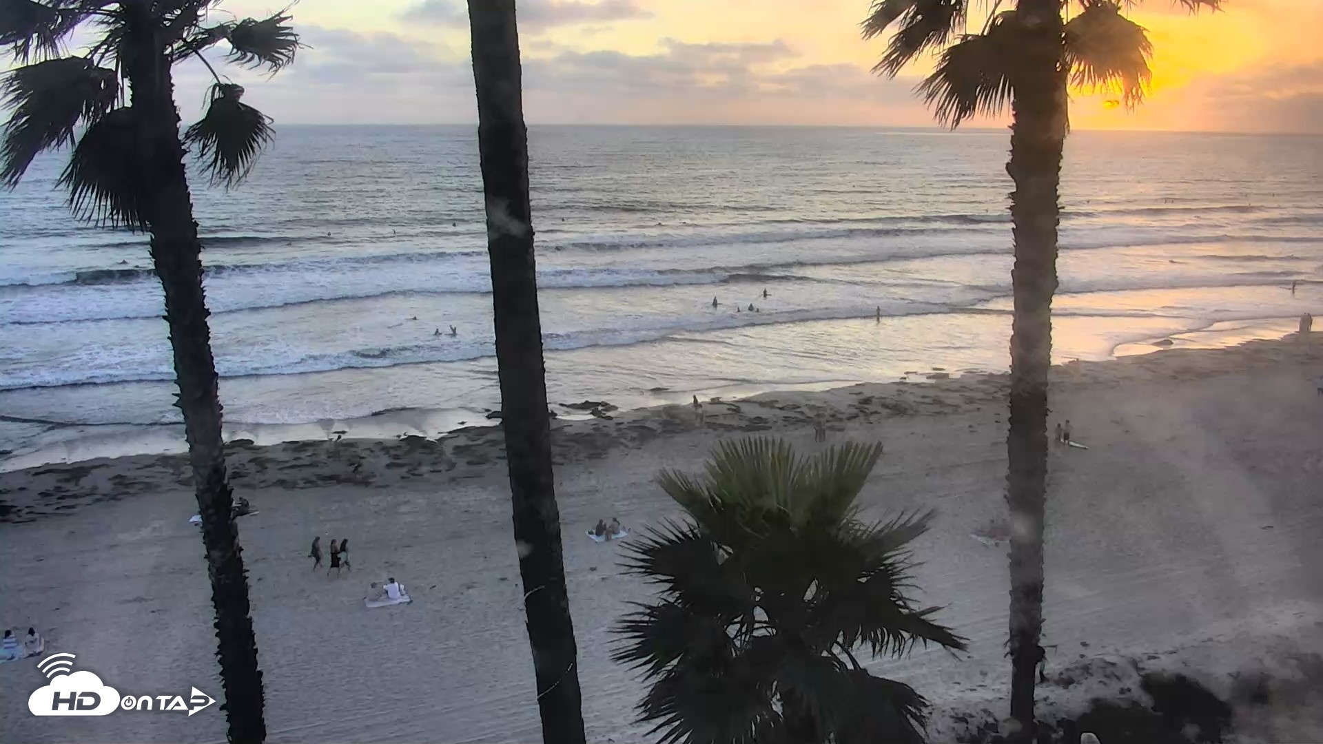 Snapshot of Pacific Beach Live Surf Webcam taken Jul 23, 2026, 7:46pm PDT