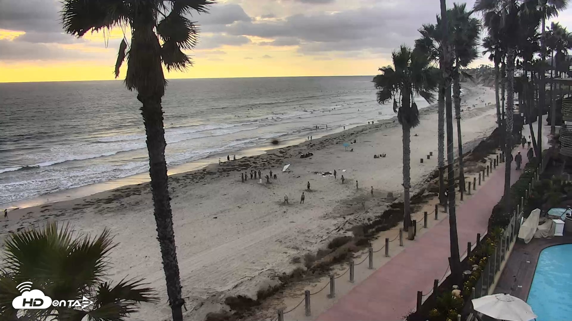Snapshot of Pacific Beach Live Surf Webcam taken Sep 20, 2026, 6:15pm PDT