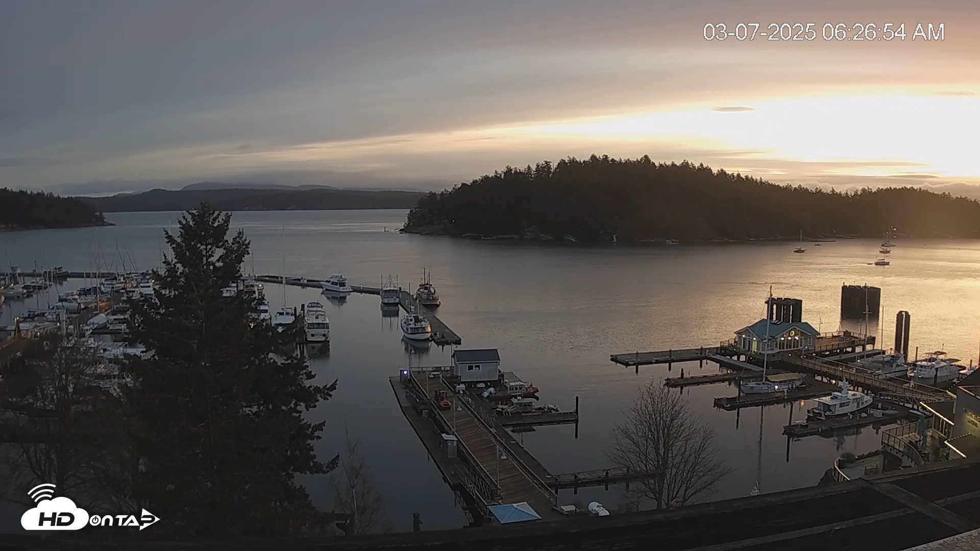 Snapshot of Friday Harbor - San Juan Island Live Webcam taken Feb 7, 2025, 1:09pm PST