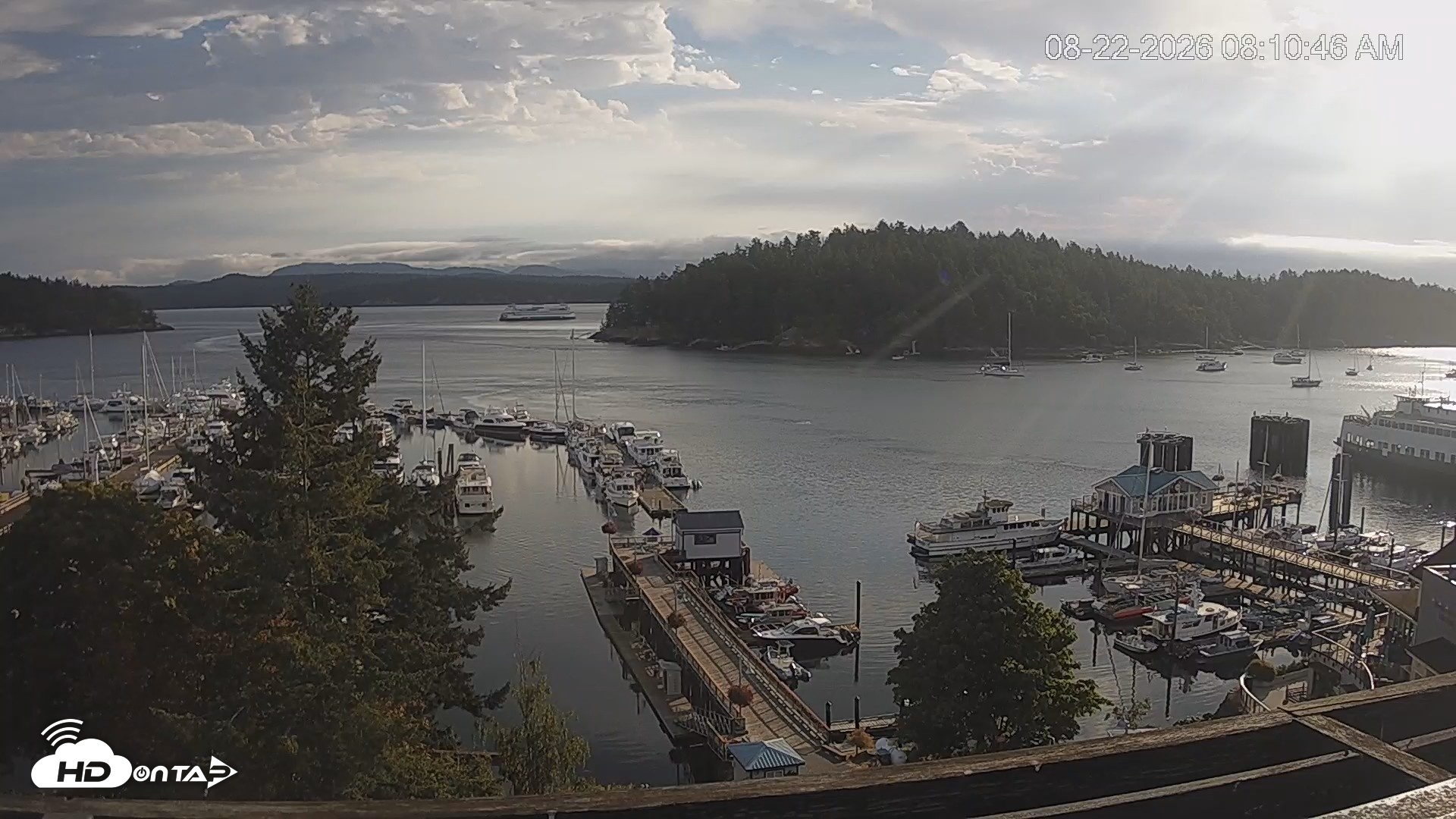 Snapshot of Friday Harbor - San Juan Island Live Webcam taken Aug 22, 2026, 8:11am PDT