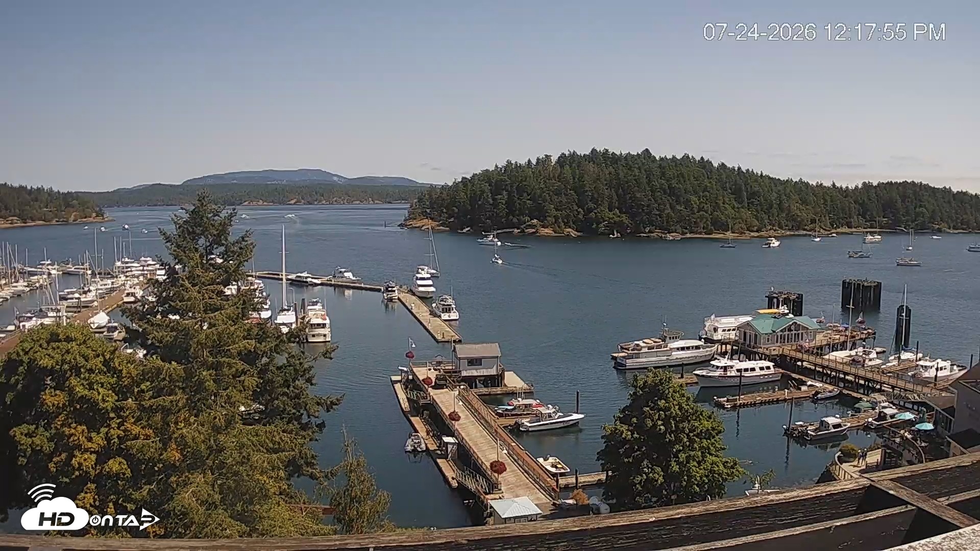 Snapshot of Friday Harbor - San Juan Island Live Webcam taken Jul 24, 2026, 12:18pm PDT