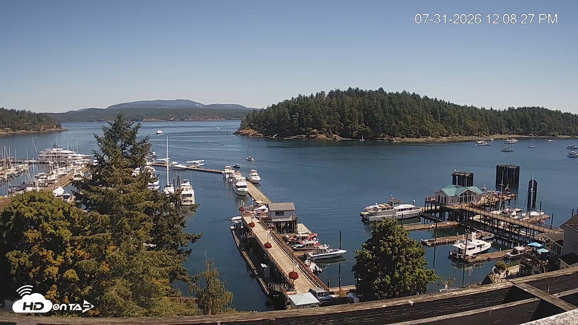 Snapshot of Friday Harbor - San Juan Island Live Webcam taken Jul 31, 2026, 12:09pm PDT