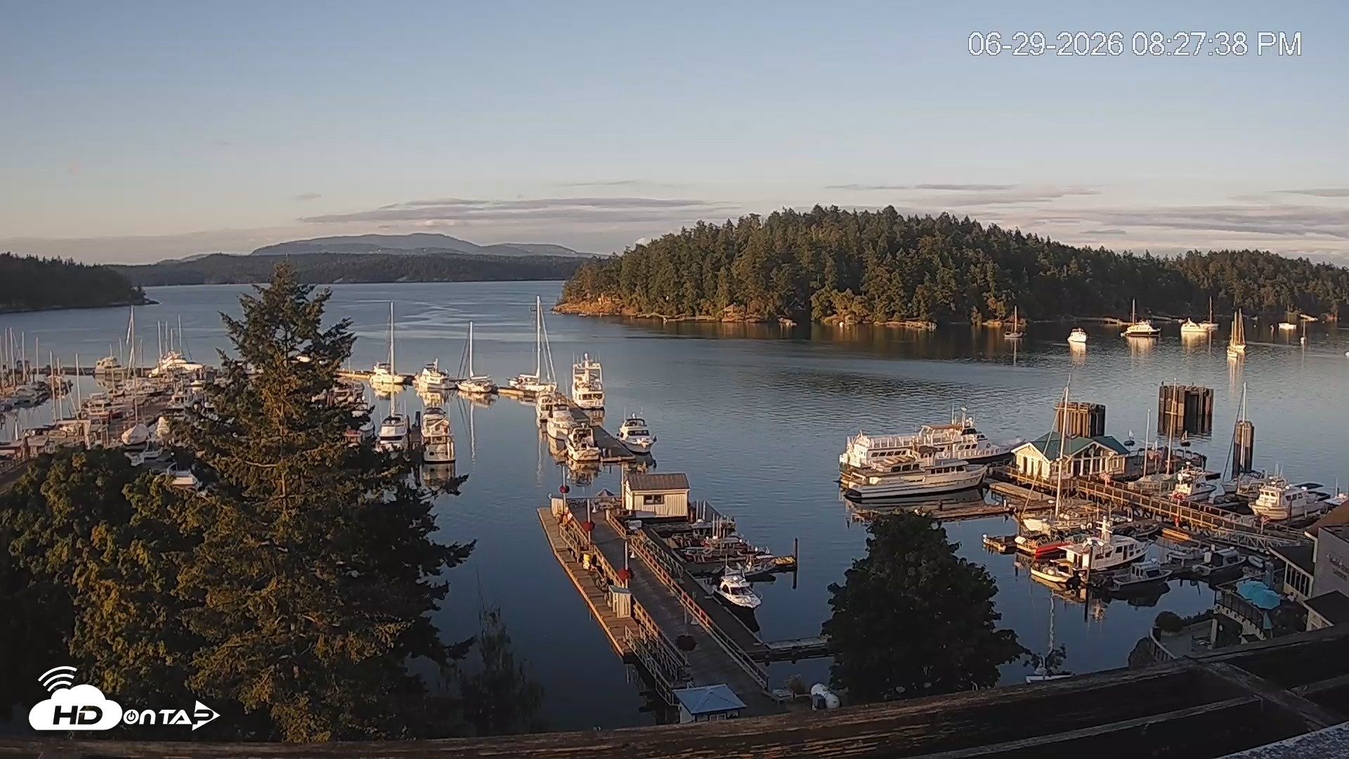 Snapshot of Friday Harbor - San Juan Island Live Webcam taken Jun 29, 2026, 8:28pm PDT