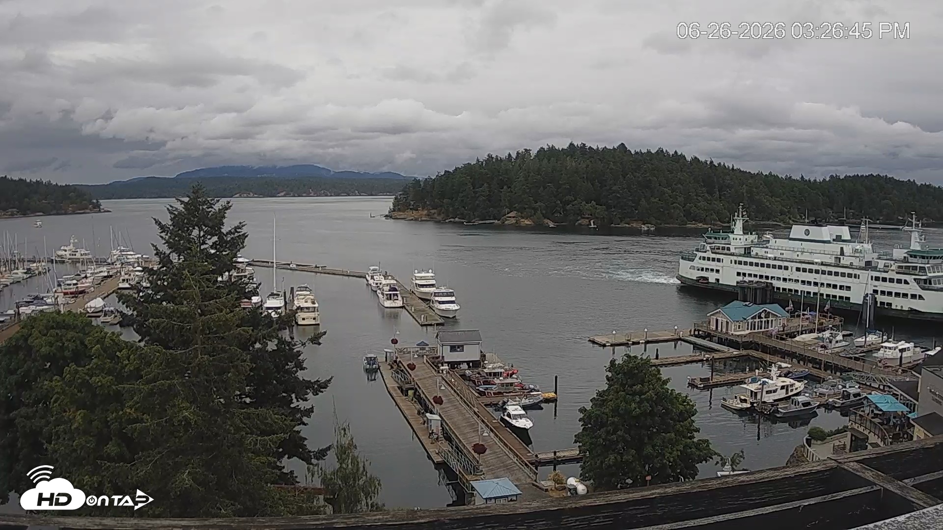 Snapshot of Friday Harbor - San Juan Island Live Webcam taken Jun 26, 2026, 3:27pm PDT