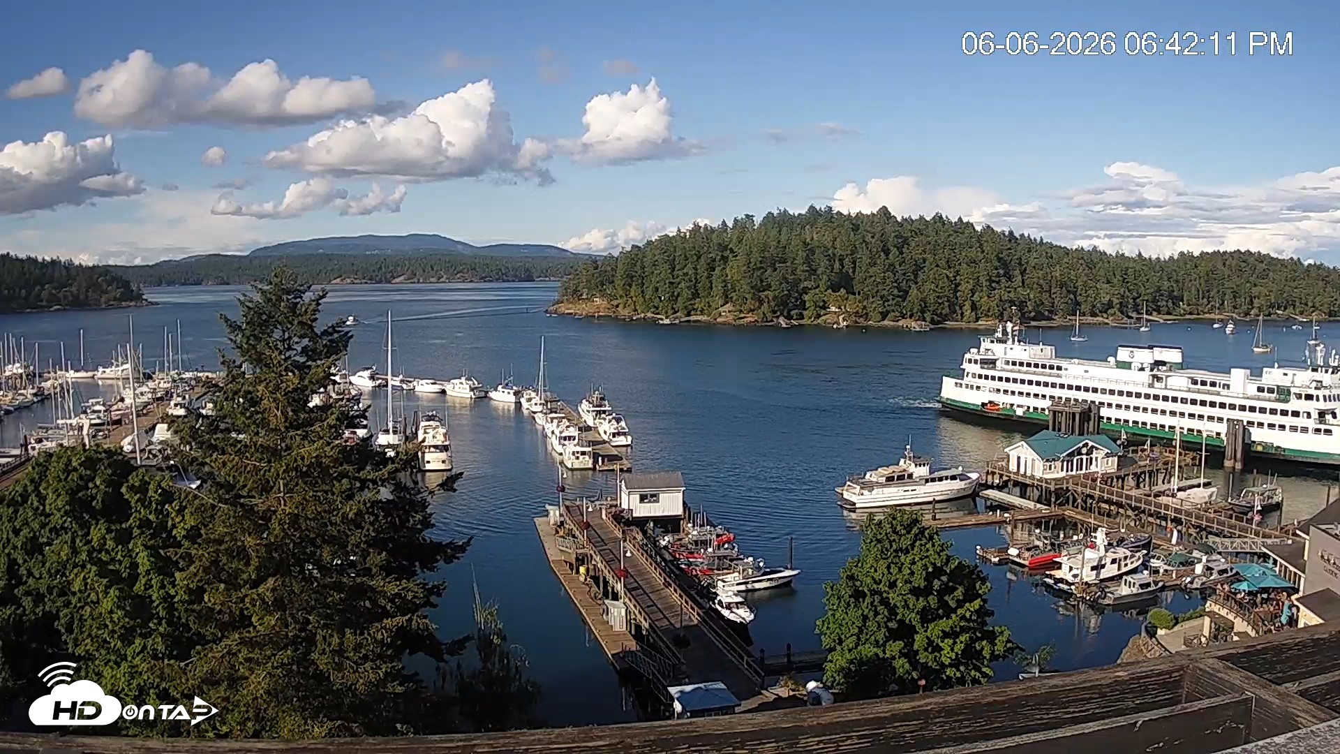 Snapshot of Friday Harbor - San Juan Island Live Webcam taken Jun 6, 2026, 6:42pm PDT