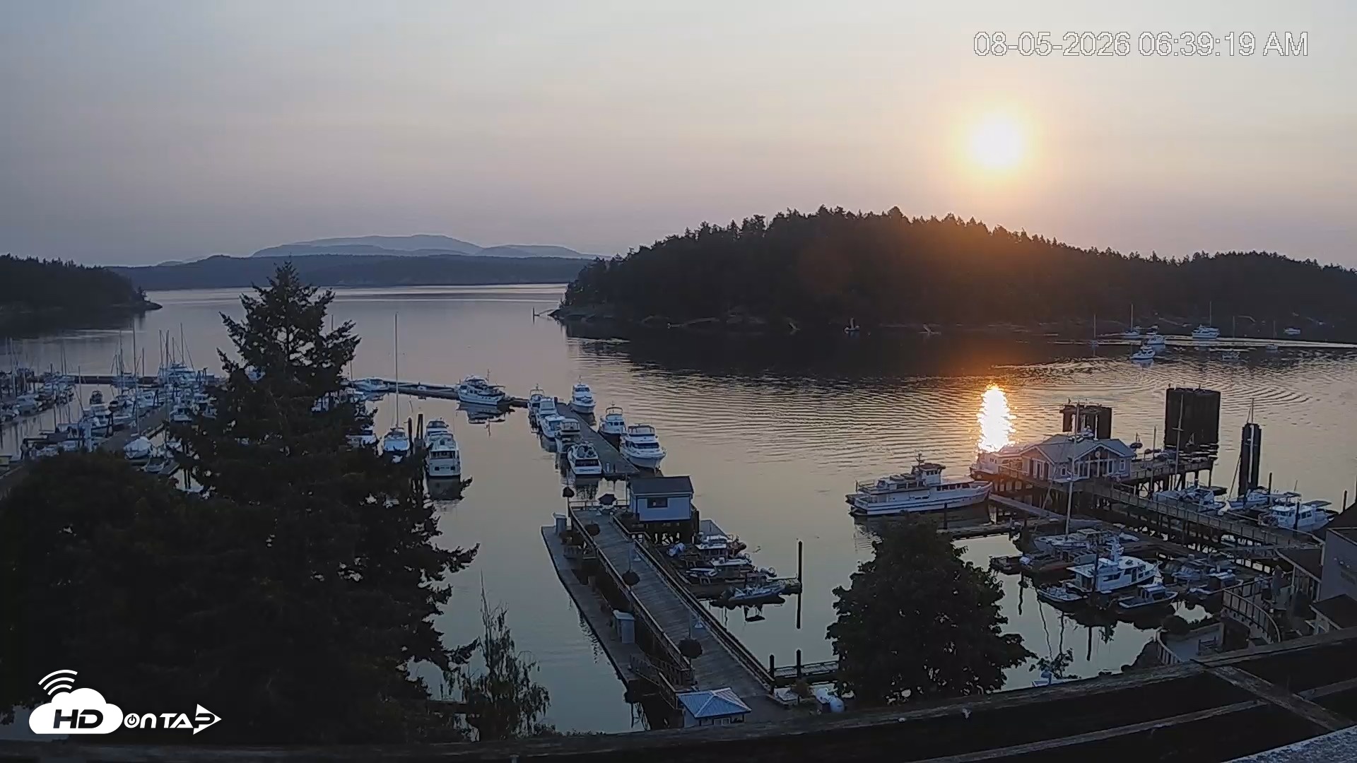 Snapshot of Friday Harbor - San Juan Island Live Webcam taken Aug 5, 2026, 6:40am PDT