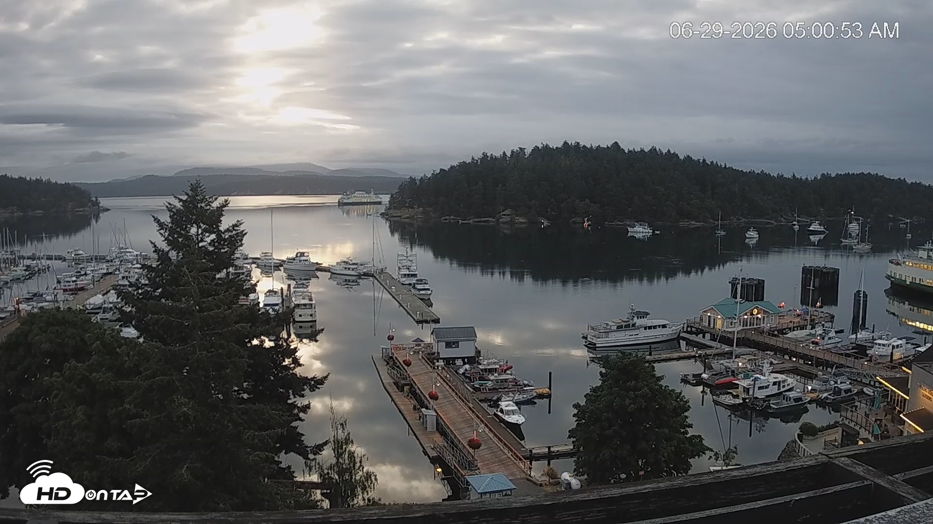 Snapshot of Friday Harbor - San Juan Island Live Webcam taken Jun 29, 2026, 5:01am PDT