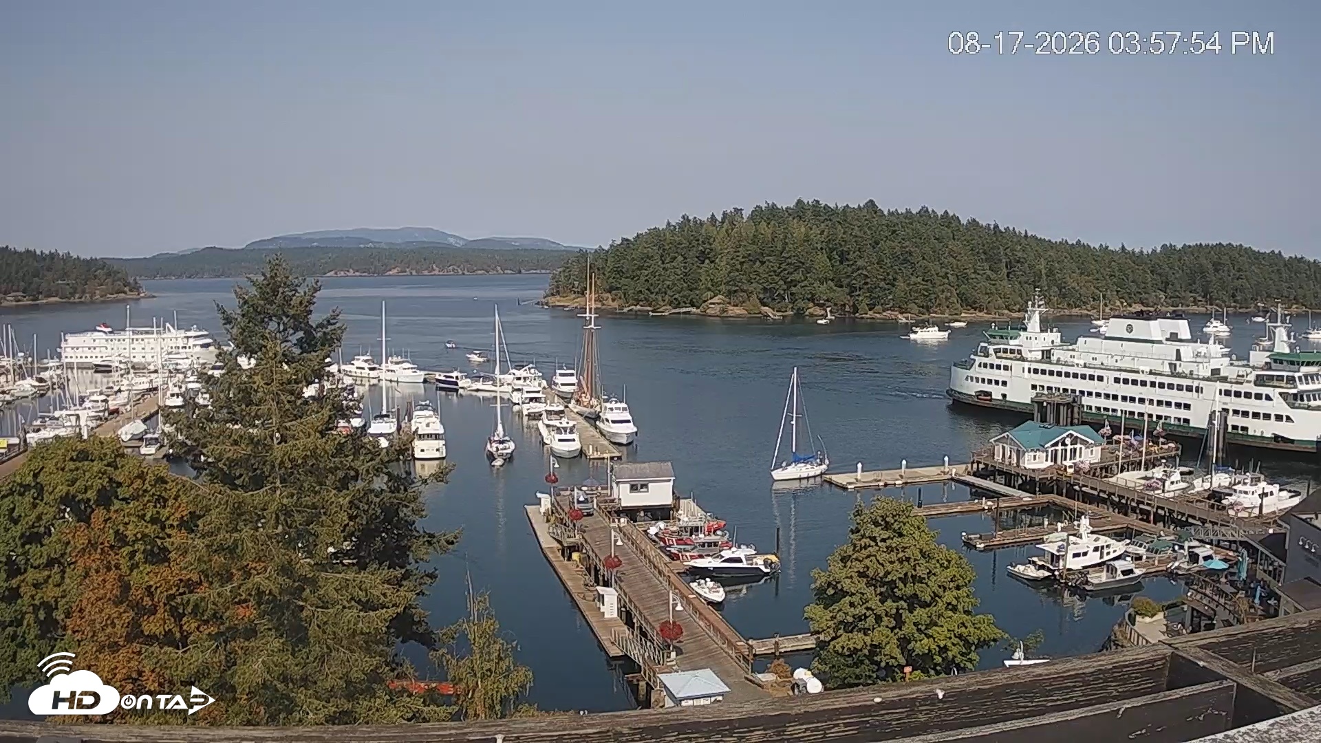 Snapshot of Friday Harbor - San Juan Island Live Webcam taken Aug 17, 2026, 3:58pm PDT
