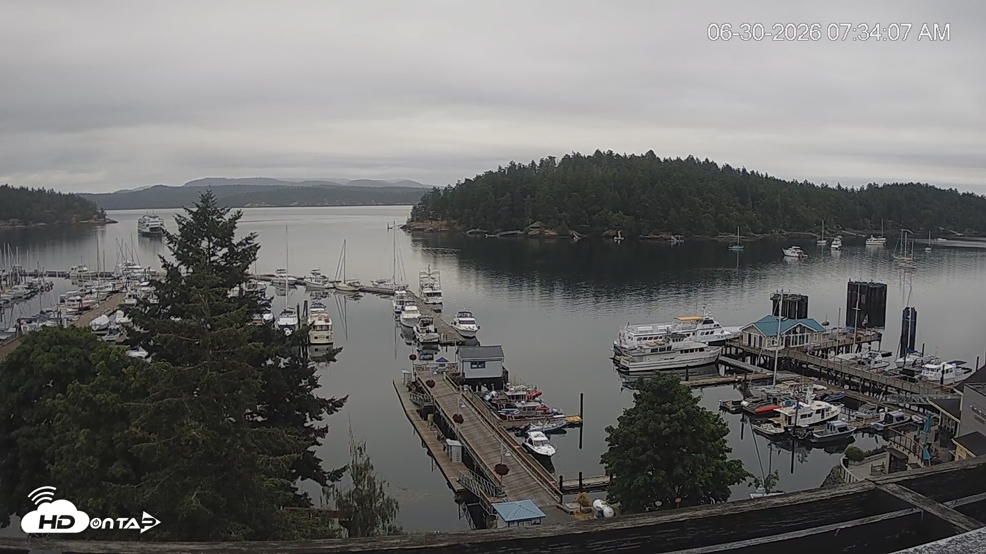 Snapshot of Friday Harbor - San Juan Island Live Webcam taken Jun 30, 2026, 7:34am PDT